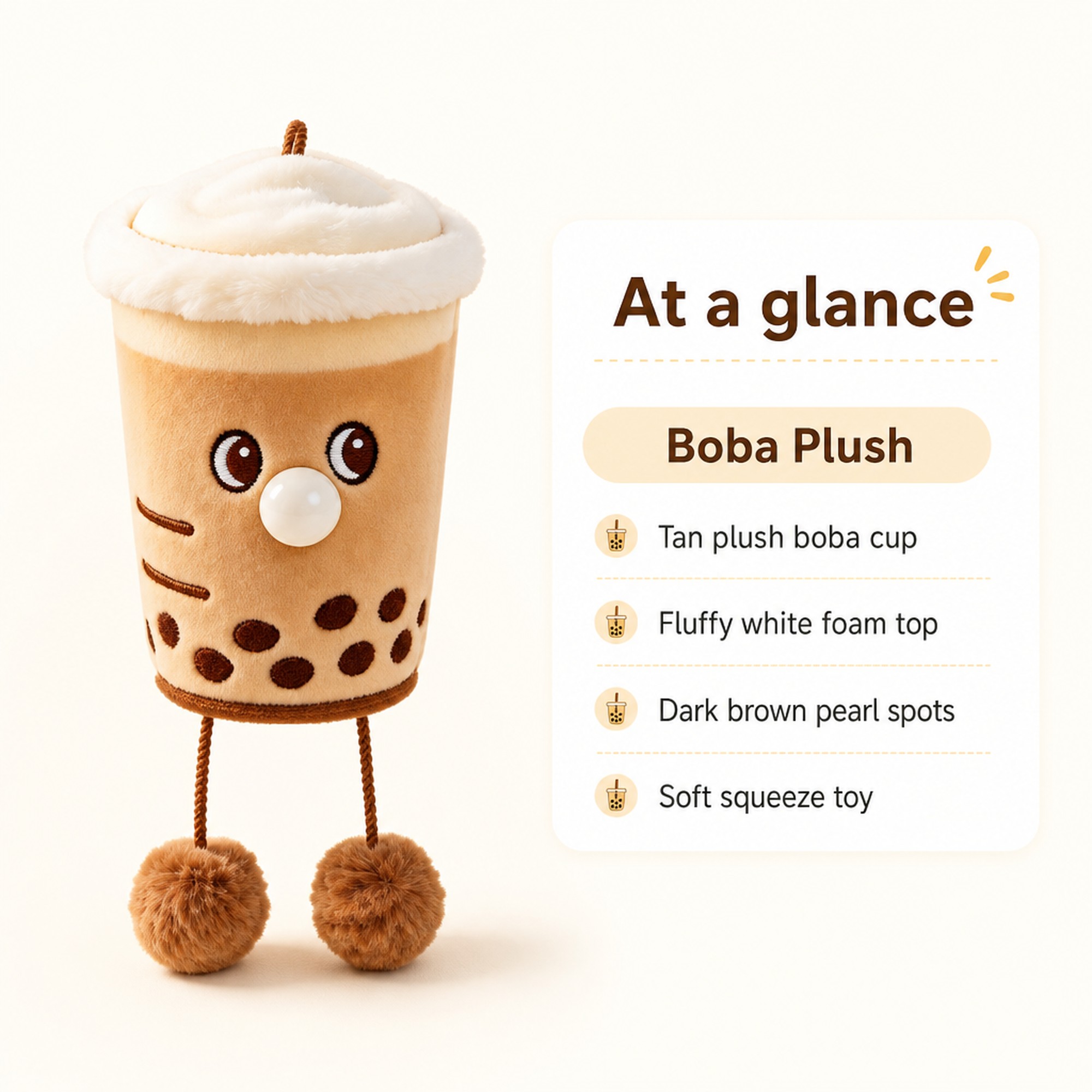 Boba Plush at a glance