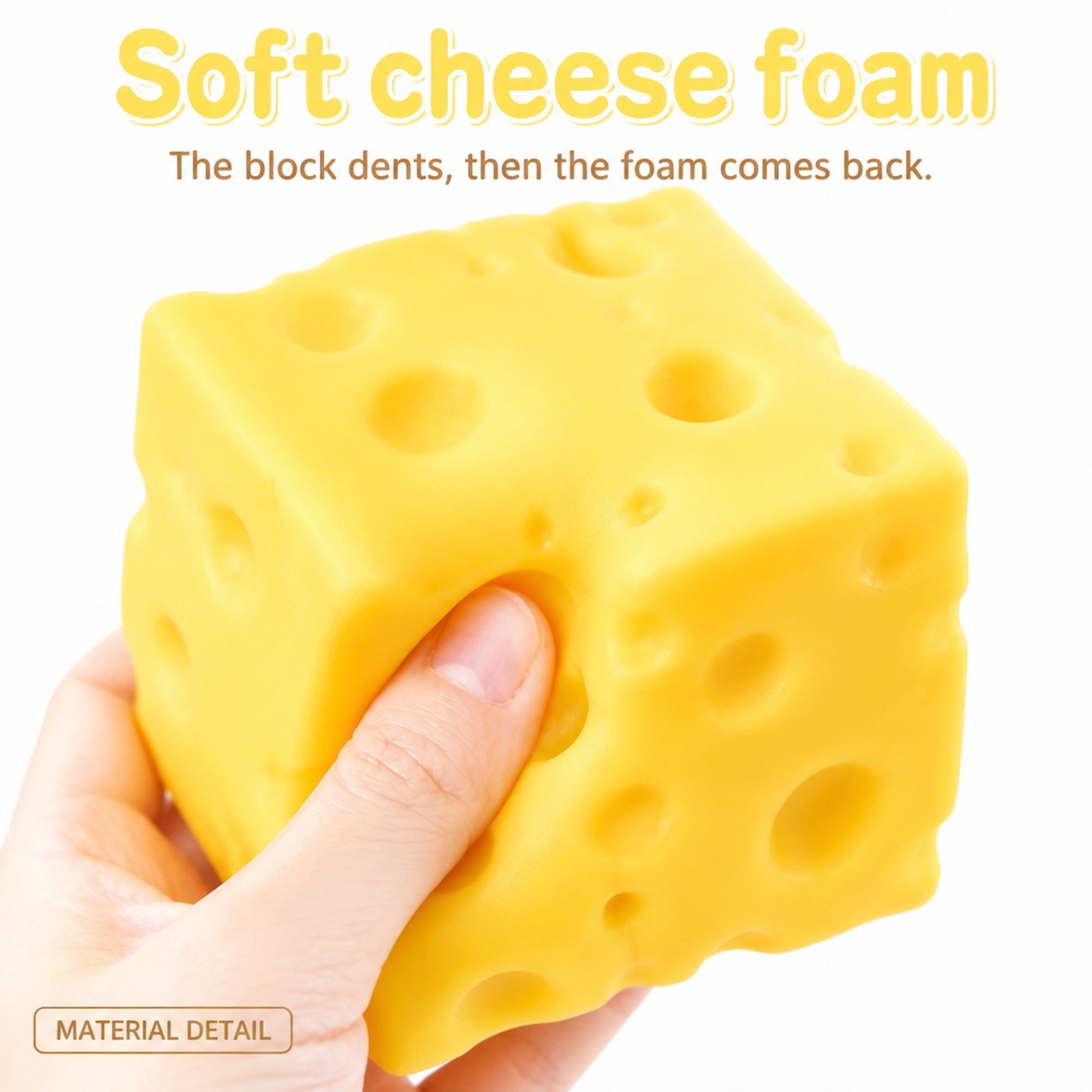 Jumbo Cheese Block foam squeeze