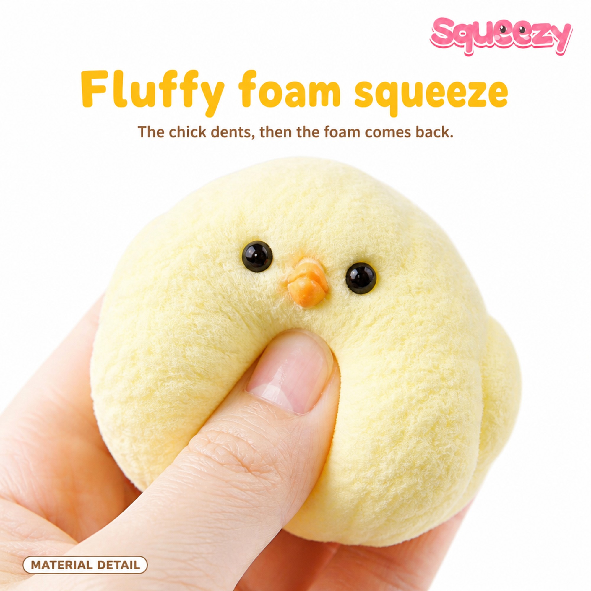 Fluffy Chick foam squeeze
