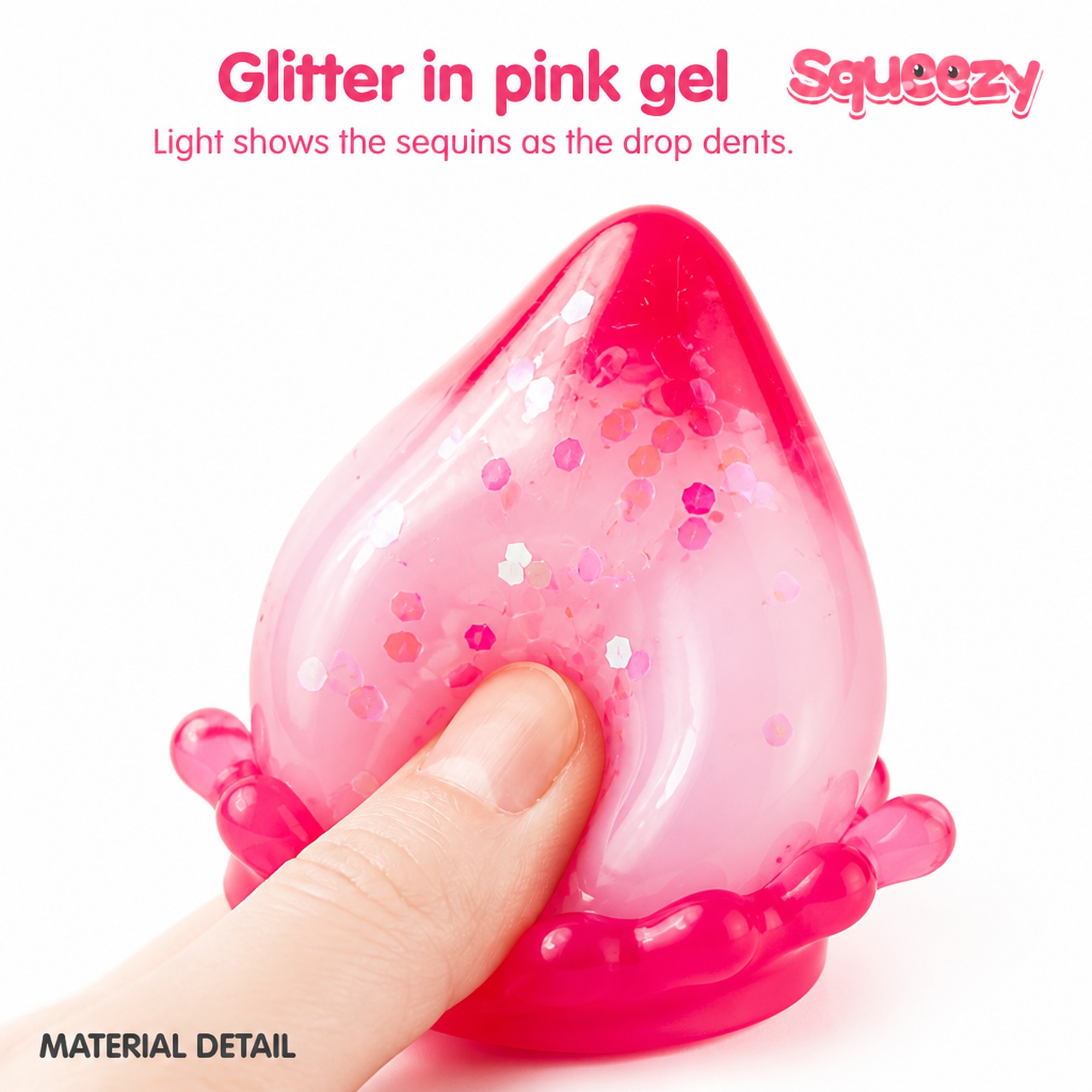 Pink Glitter Drop gel and sequins