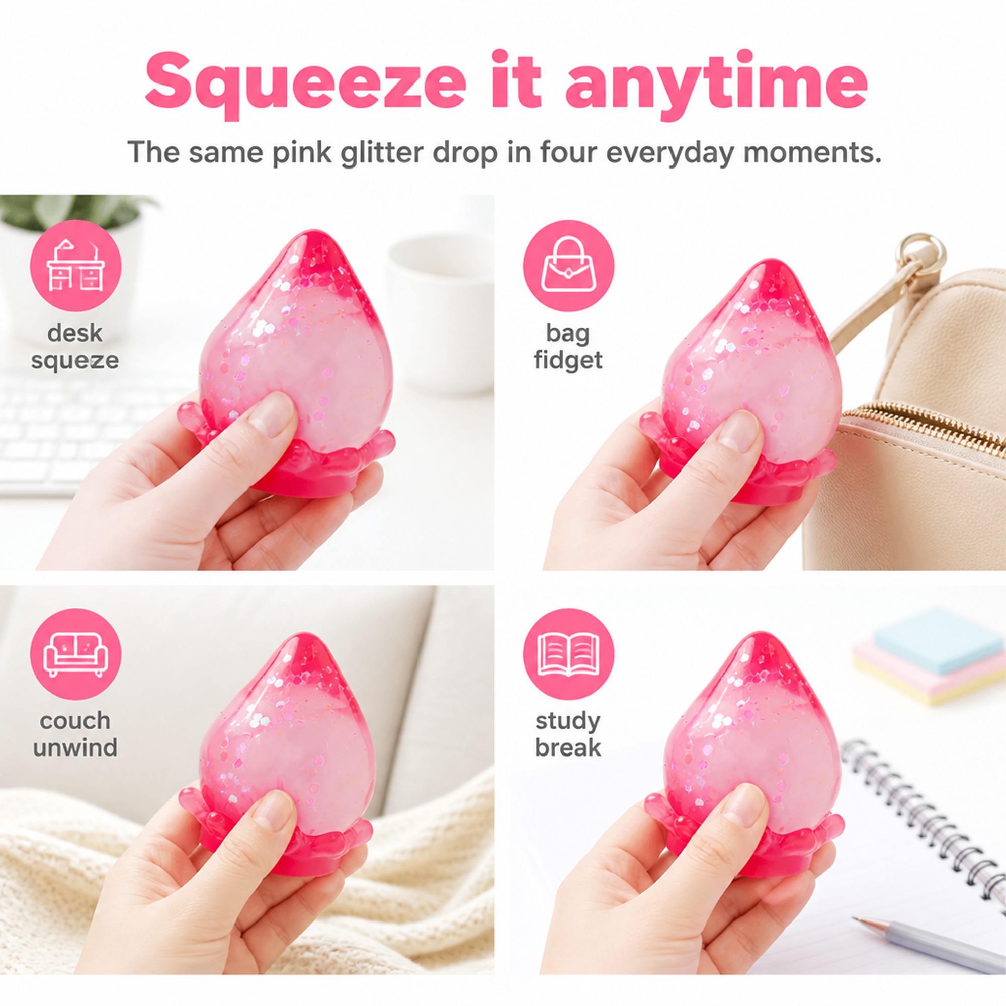 Pink Glitter Drop use occasions