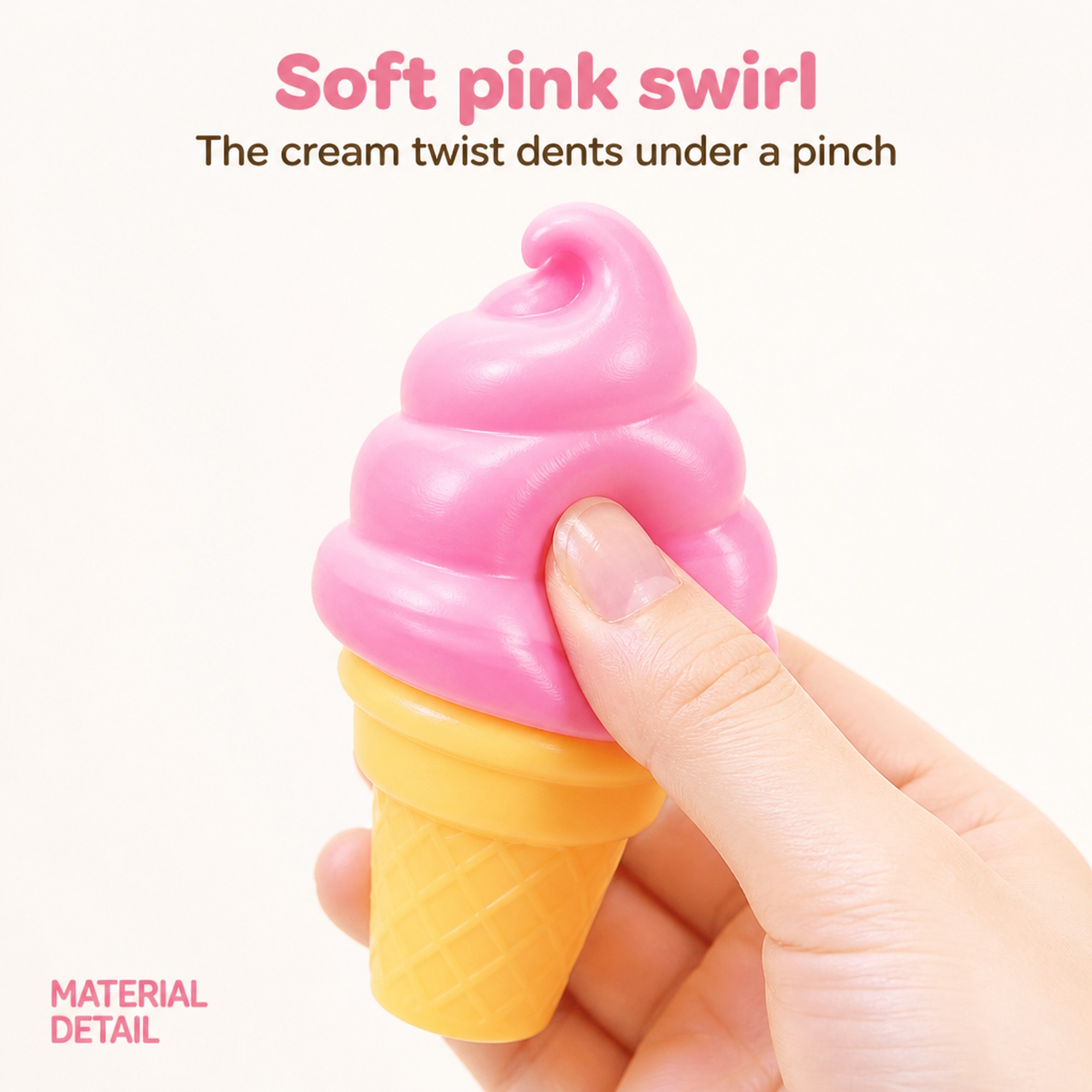 Pink Cream Cone swirl squeeze