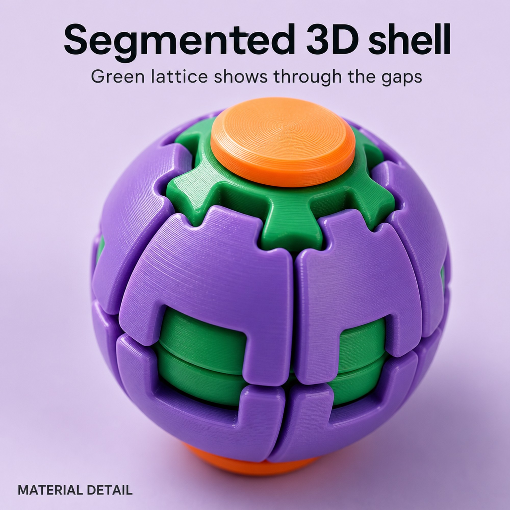 Press-Spin Ball 3D-print texture