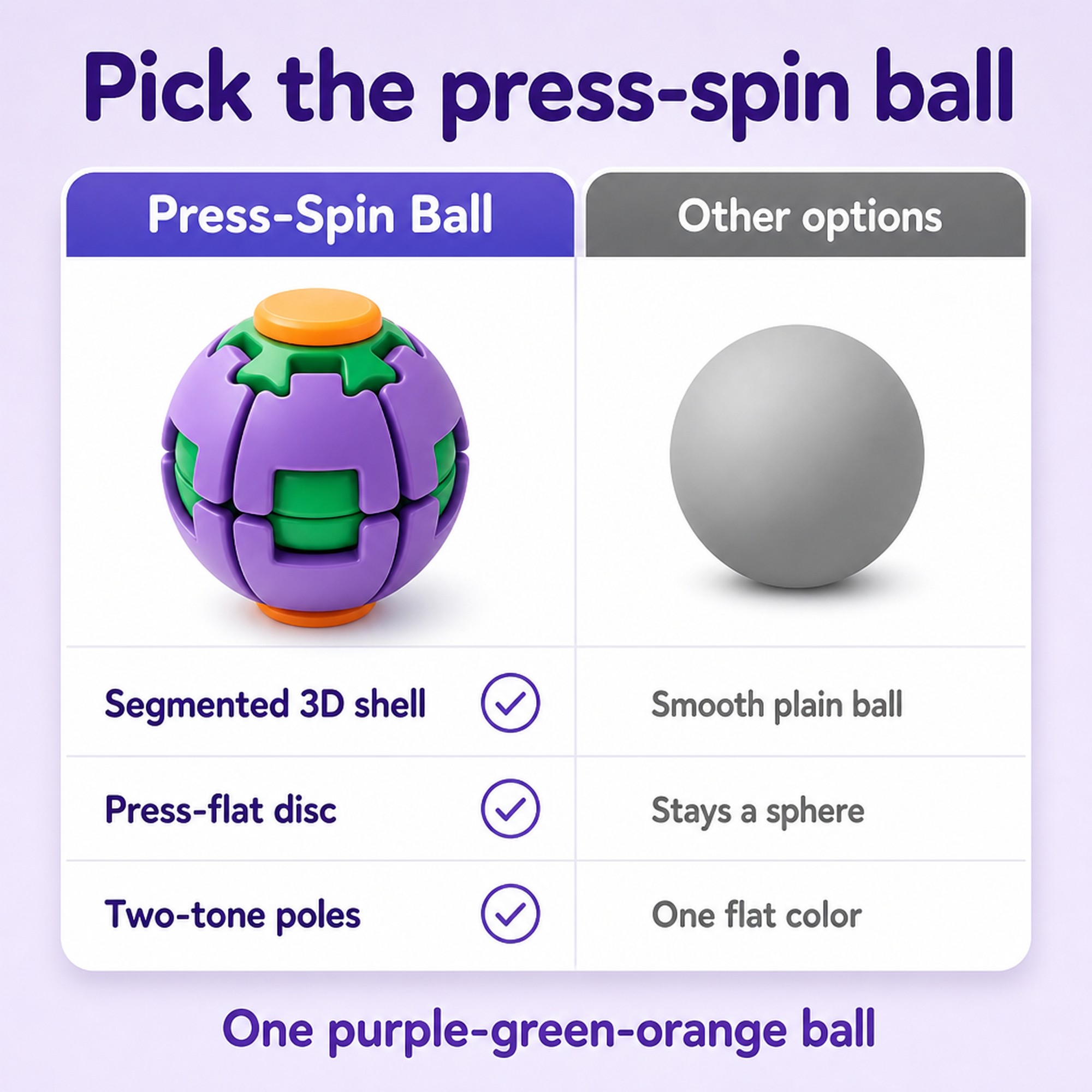 Press-Spin Ball compared with other options