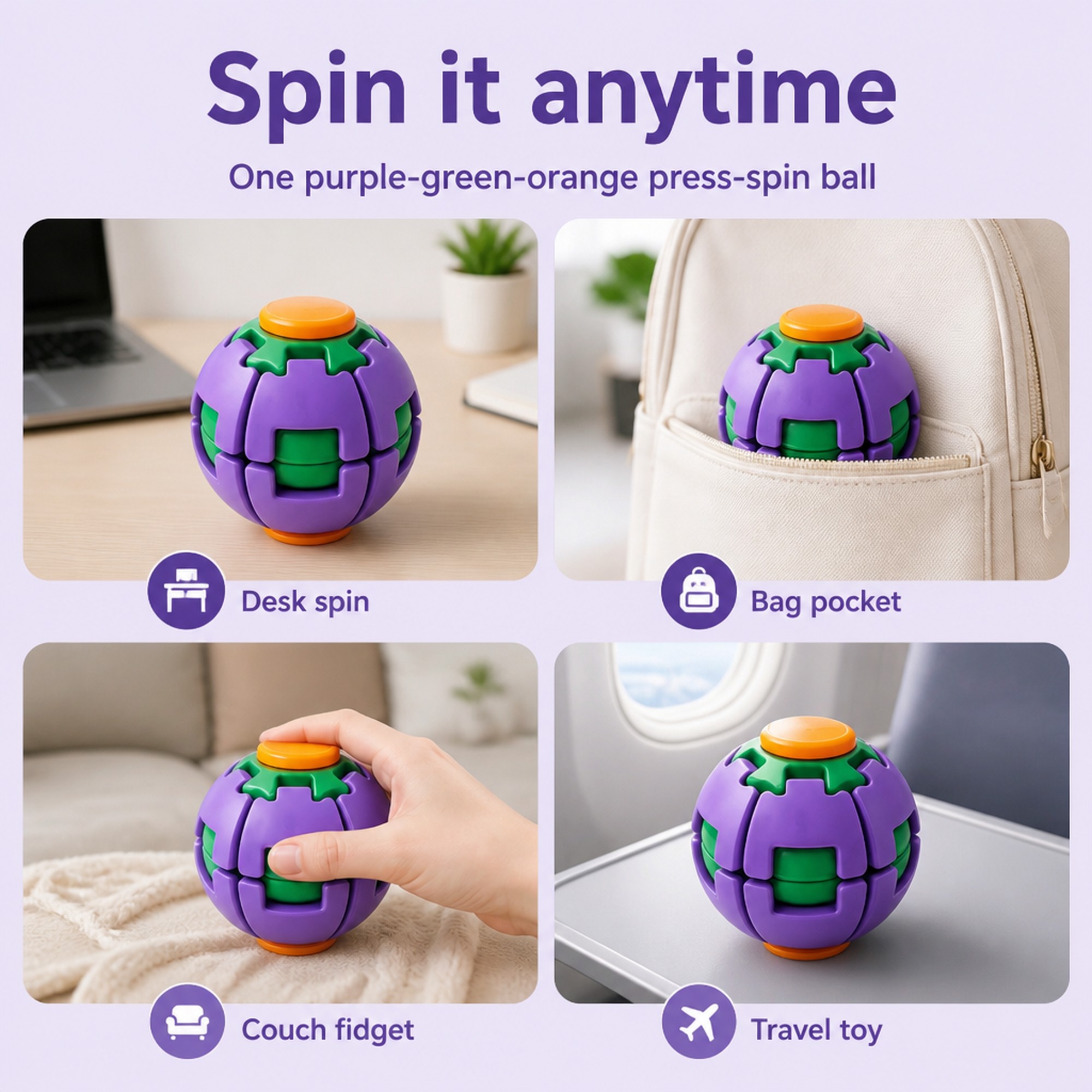 Press-Spin Ball use occasions