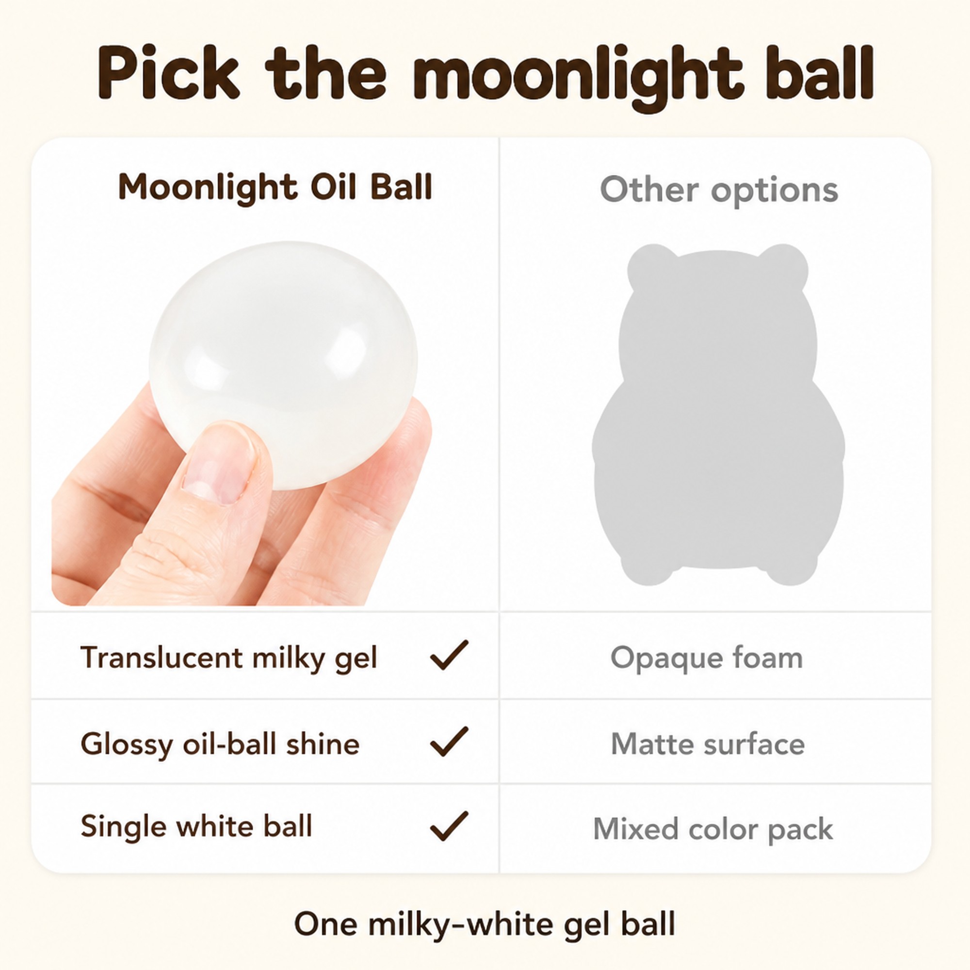 Moonlight Oil Ball compared with other options