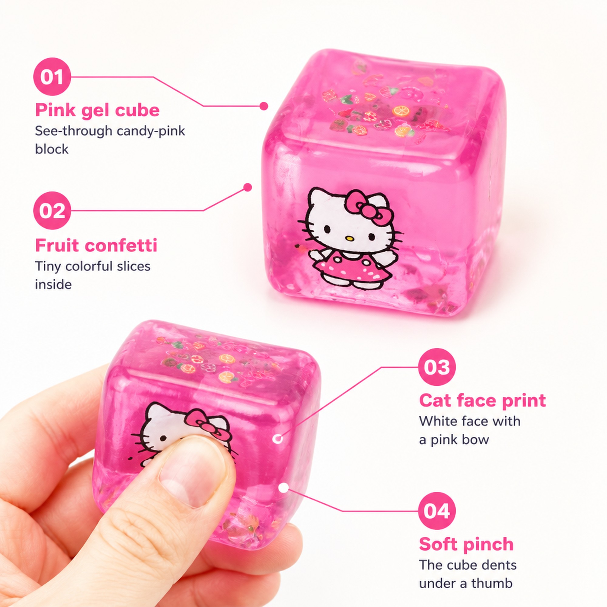 Pink Cat Cube features