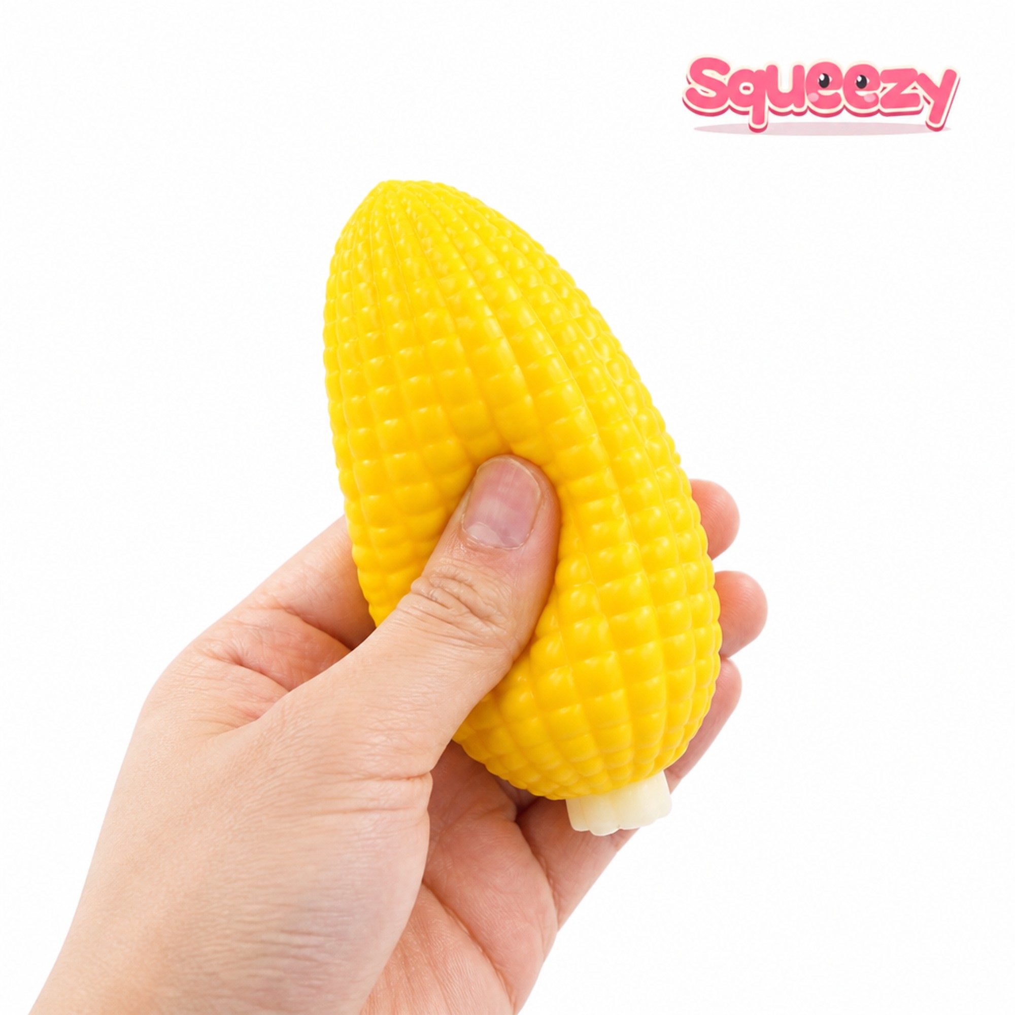 Stretch Corn being squeezed