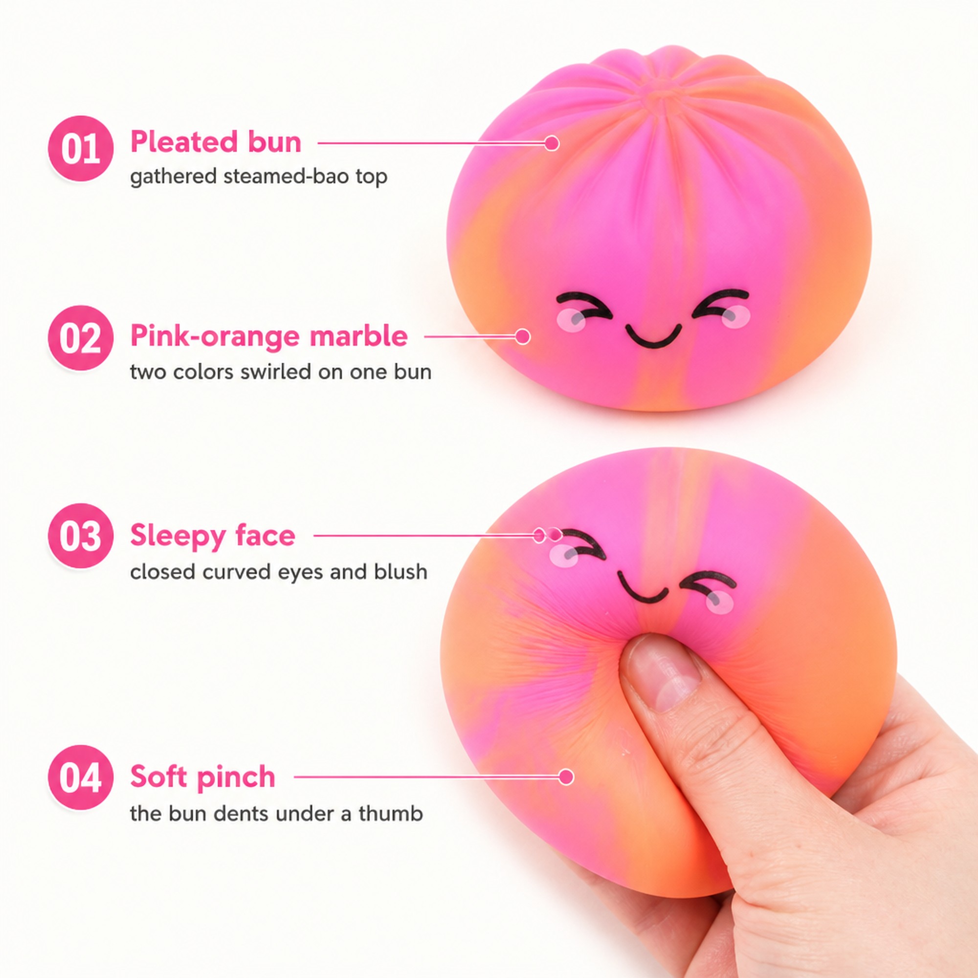 Pink Marble Bao features