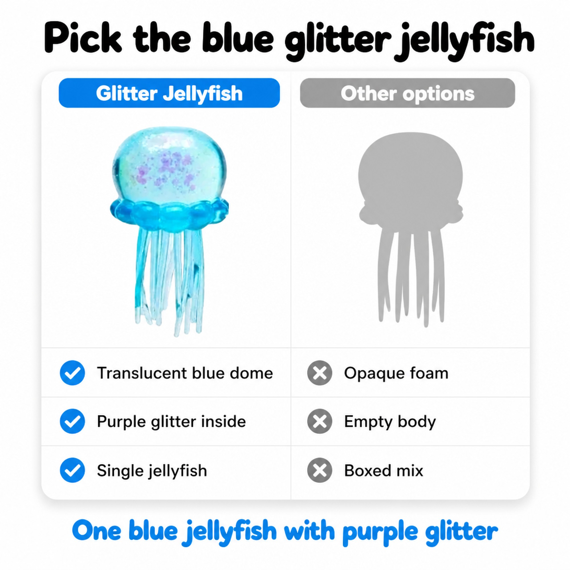 Glitter Jellyfish compared with other options