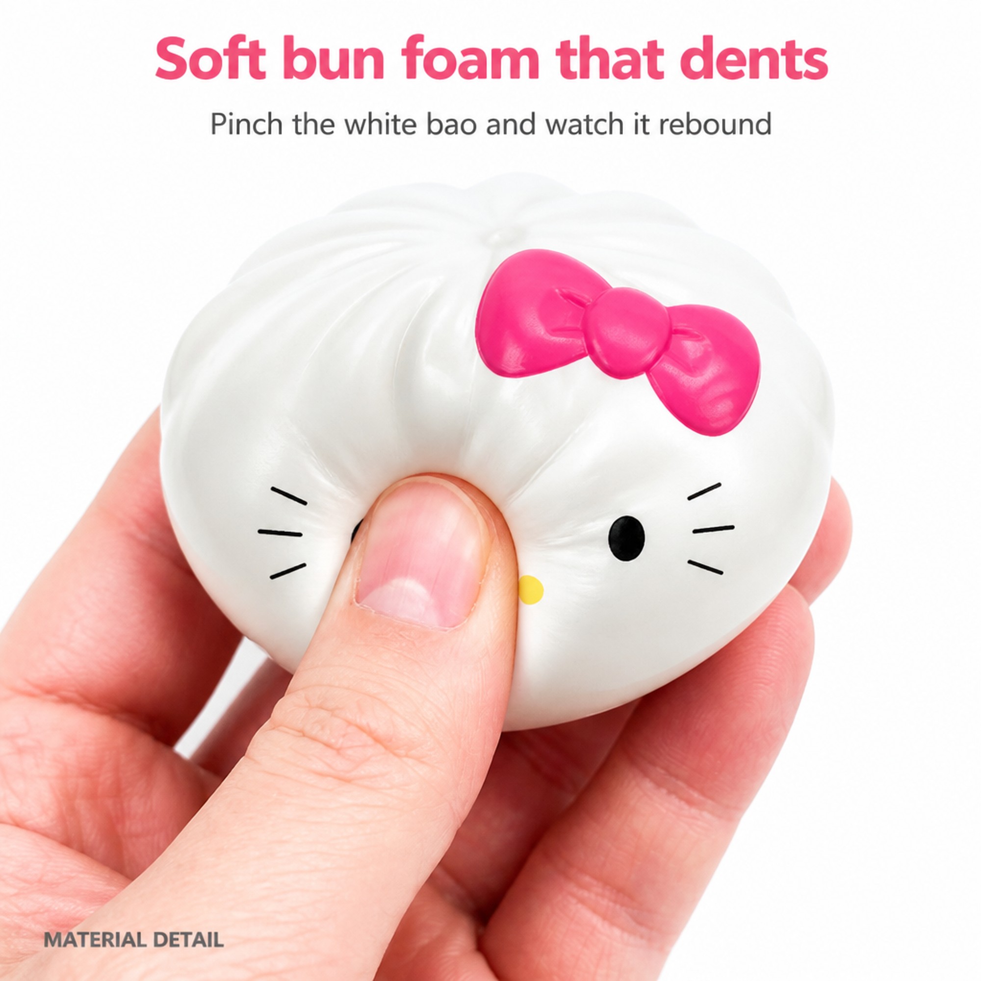 White Bow Bao foam squeeze