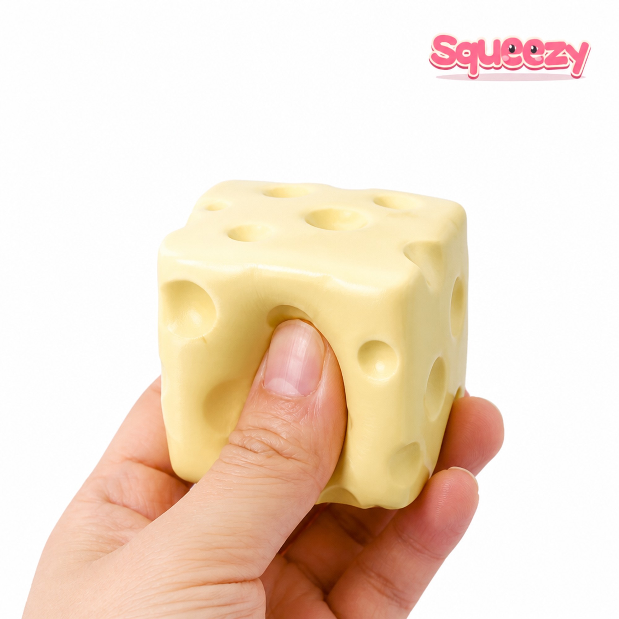 Moldable Cheese being squeezed