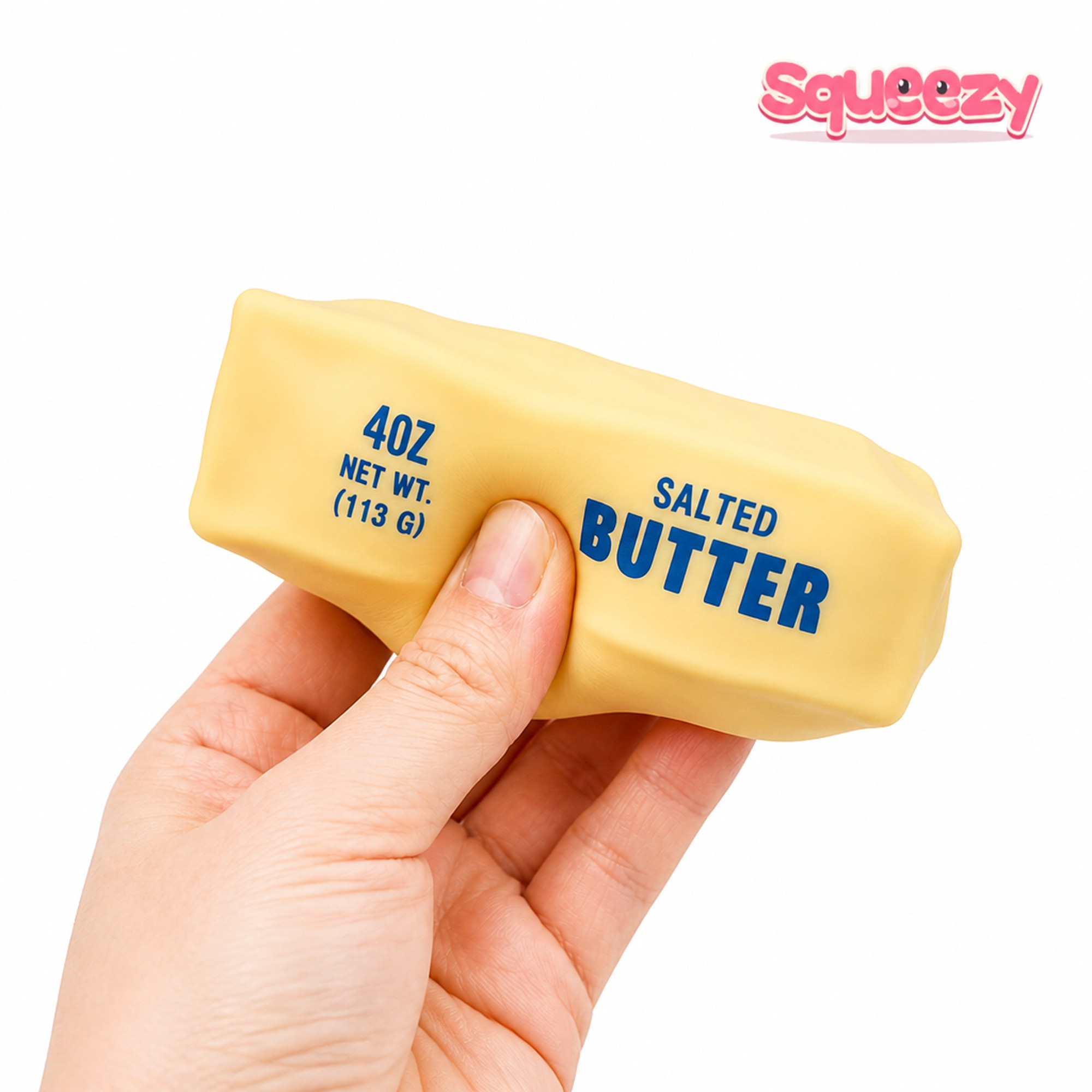 Salted Butter Bar being squeezed