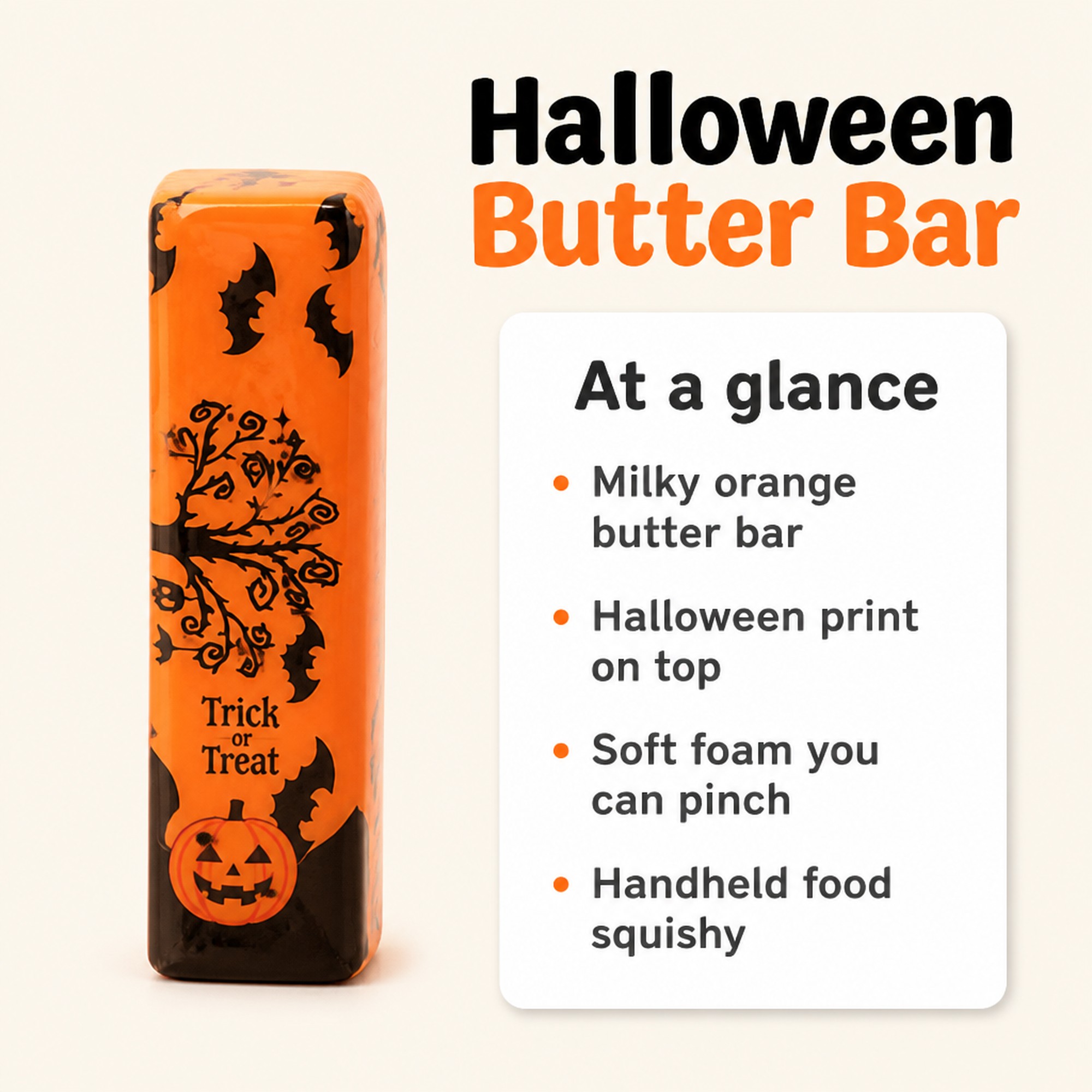 Halloween Butter Bar at a glance
