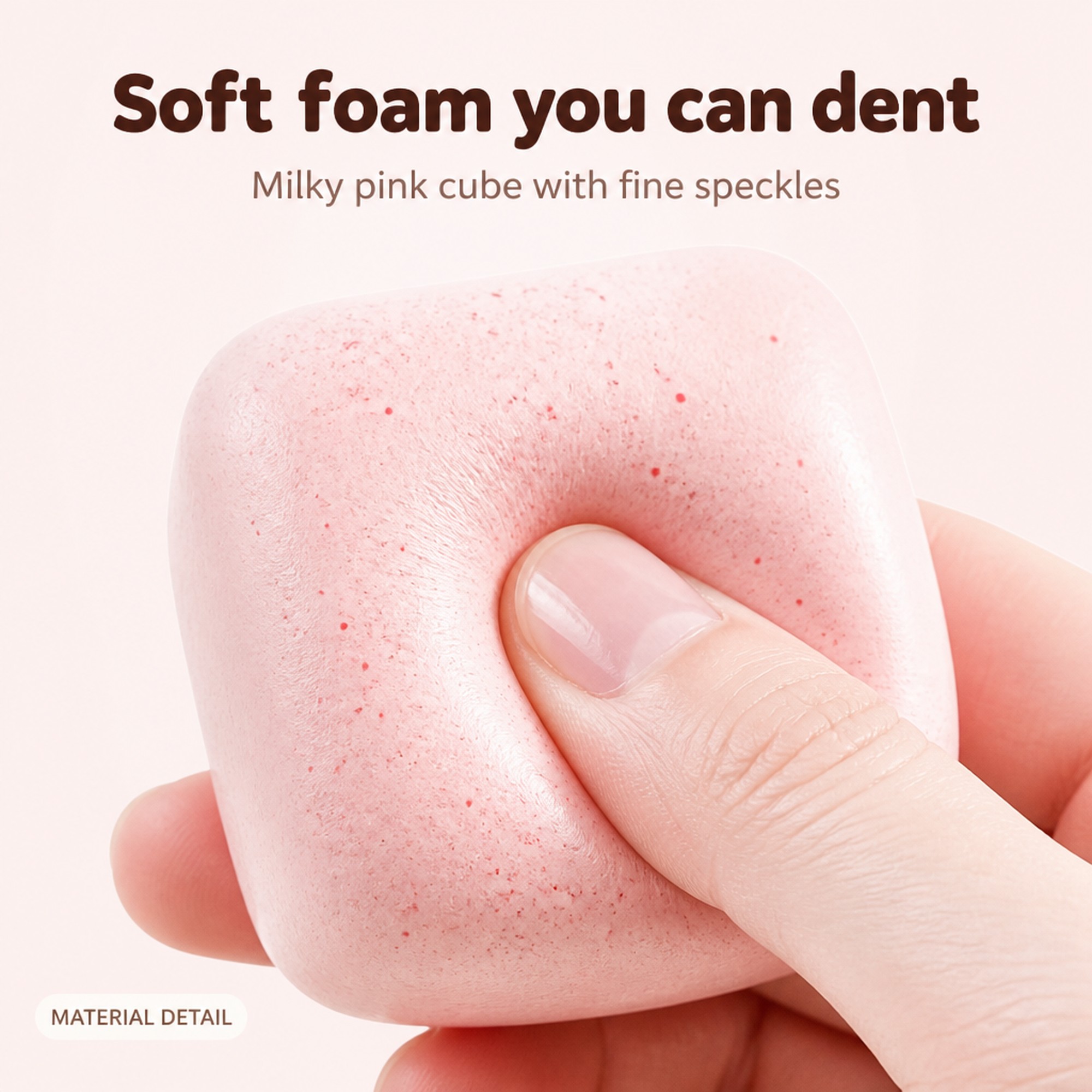 Sticky Pink Cube foam squeeze