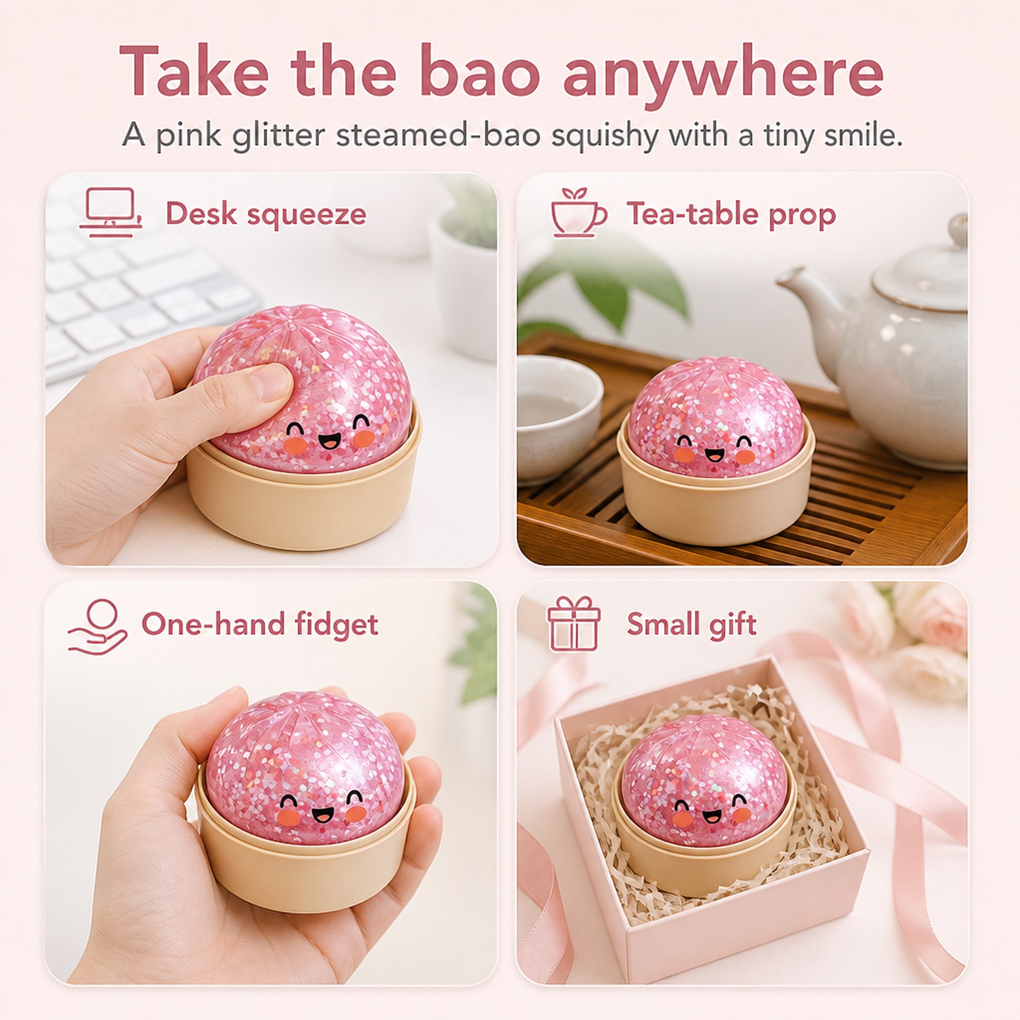 Pink Glitter Bao use occasions