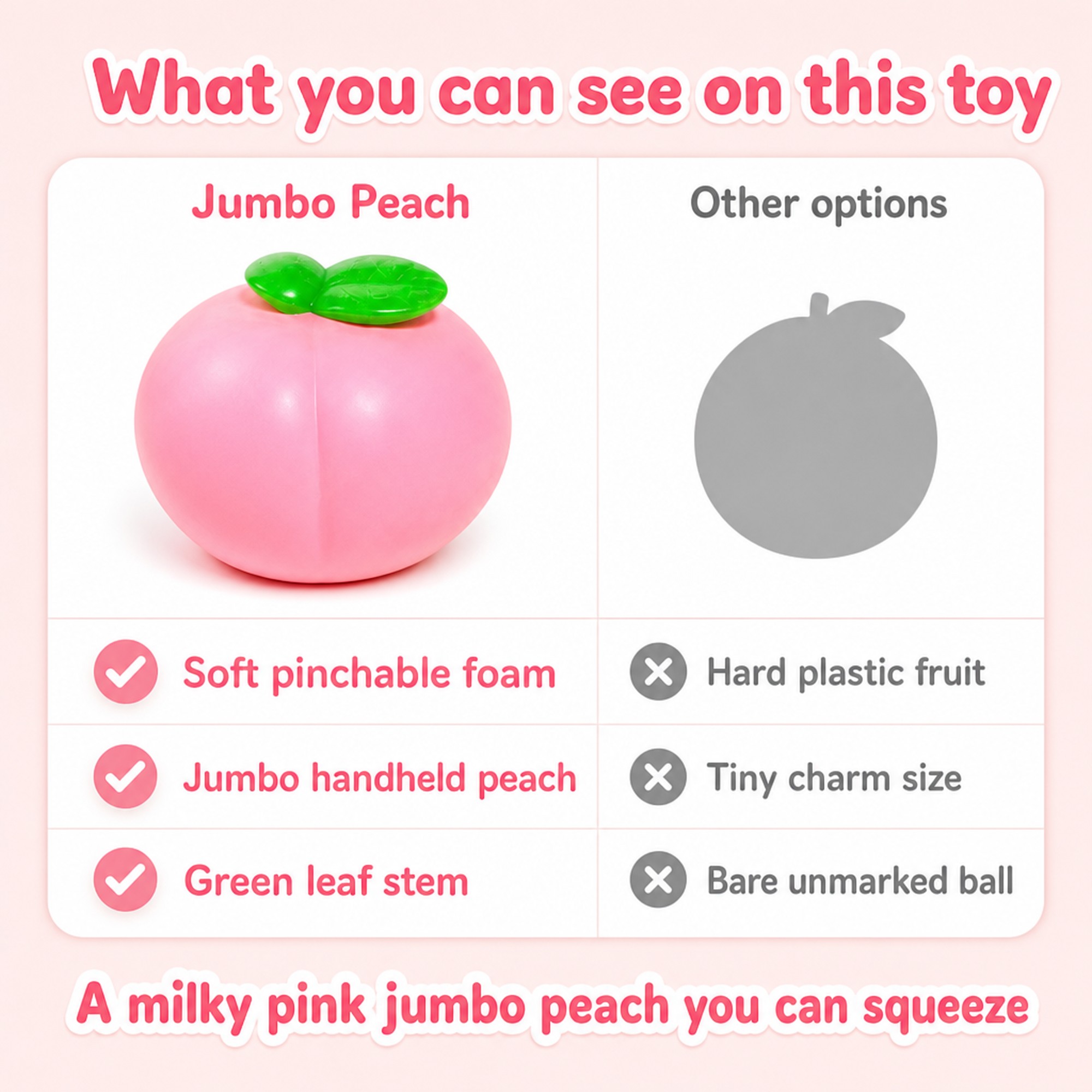 Jumbo Peach compared with other options