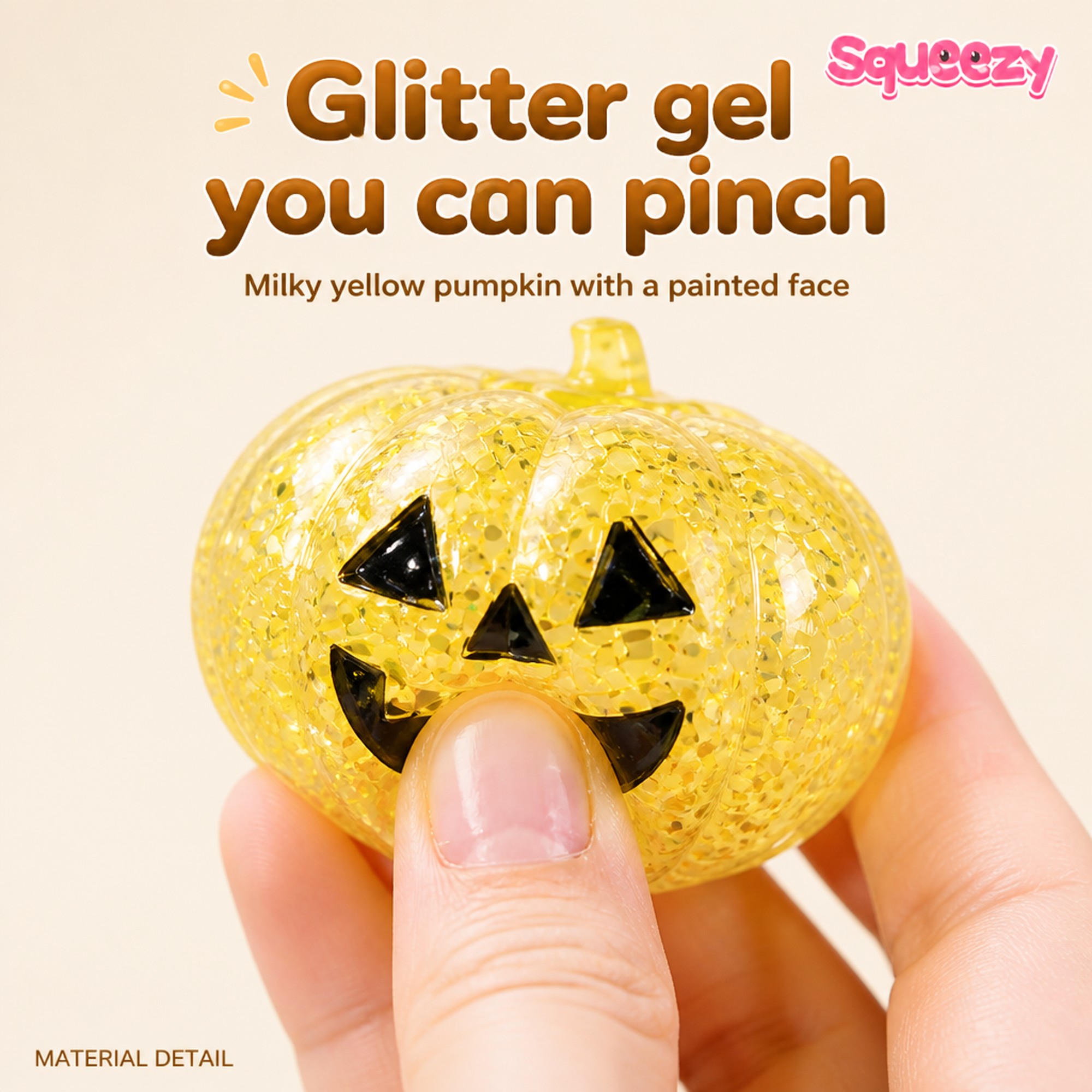 Glitter Pumpkin gel pinch