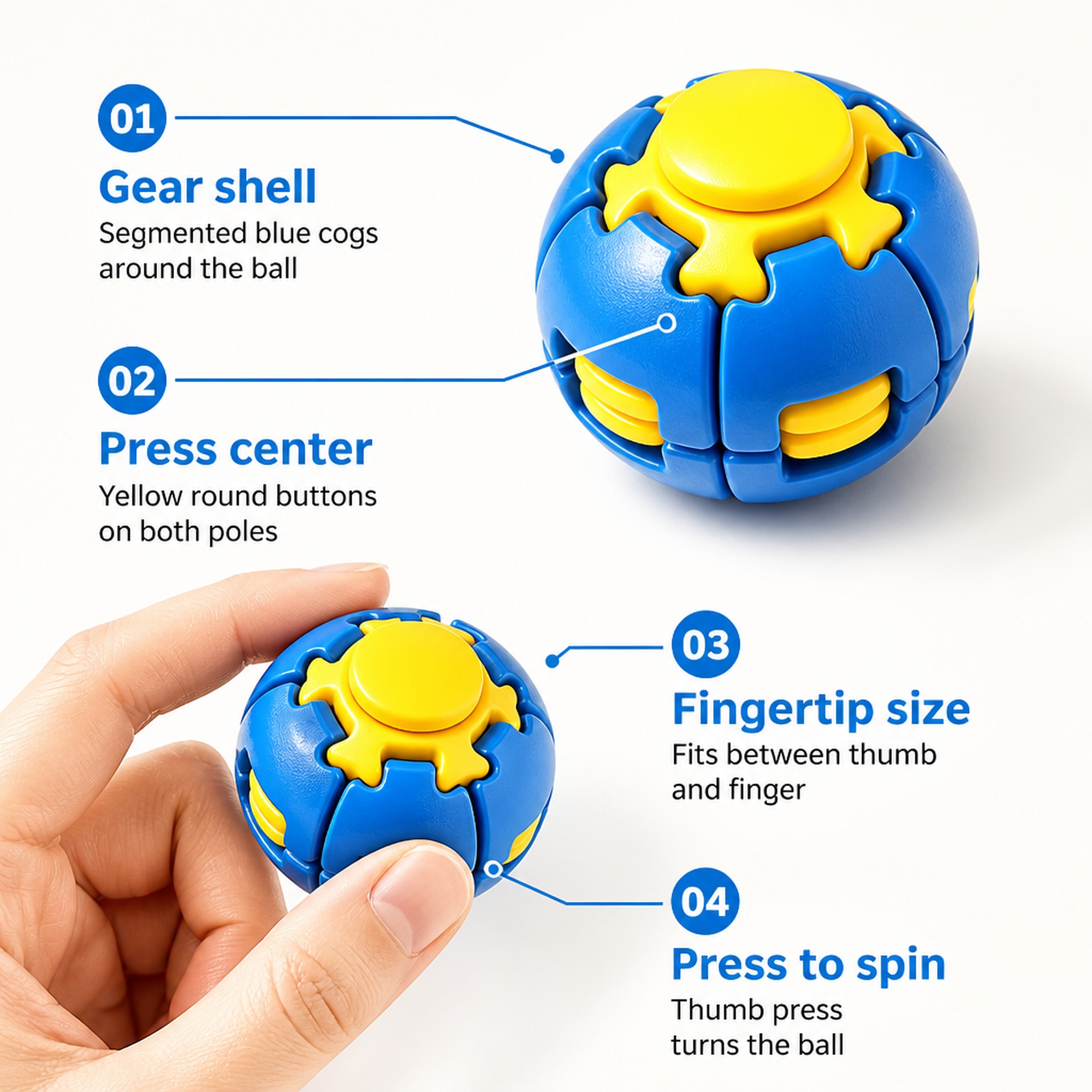 Blue Spin Ball features