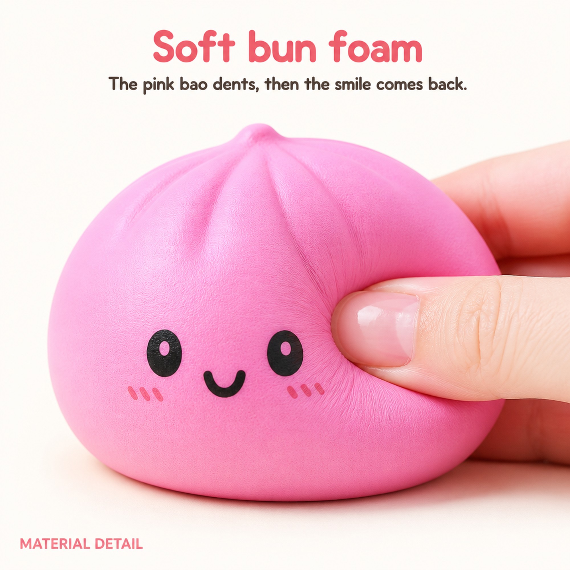 Pink Steamer Bao foam squeeze