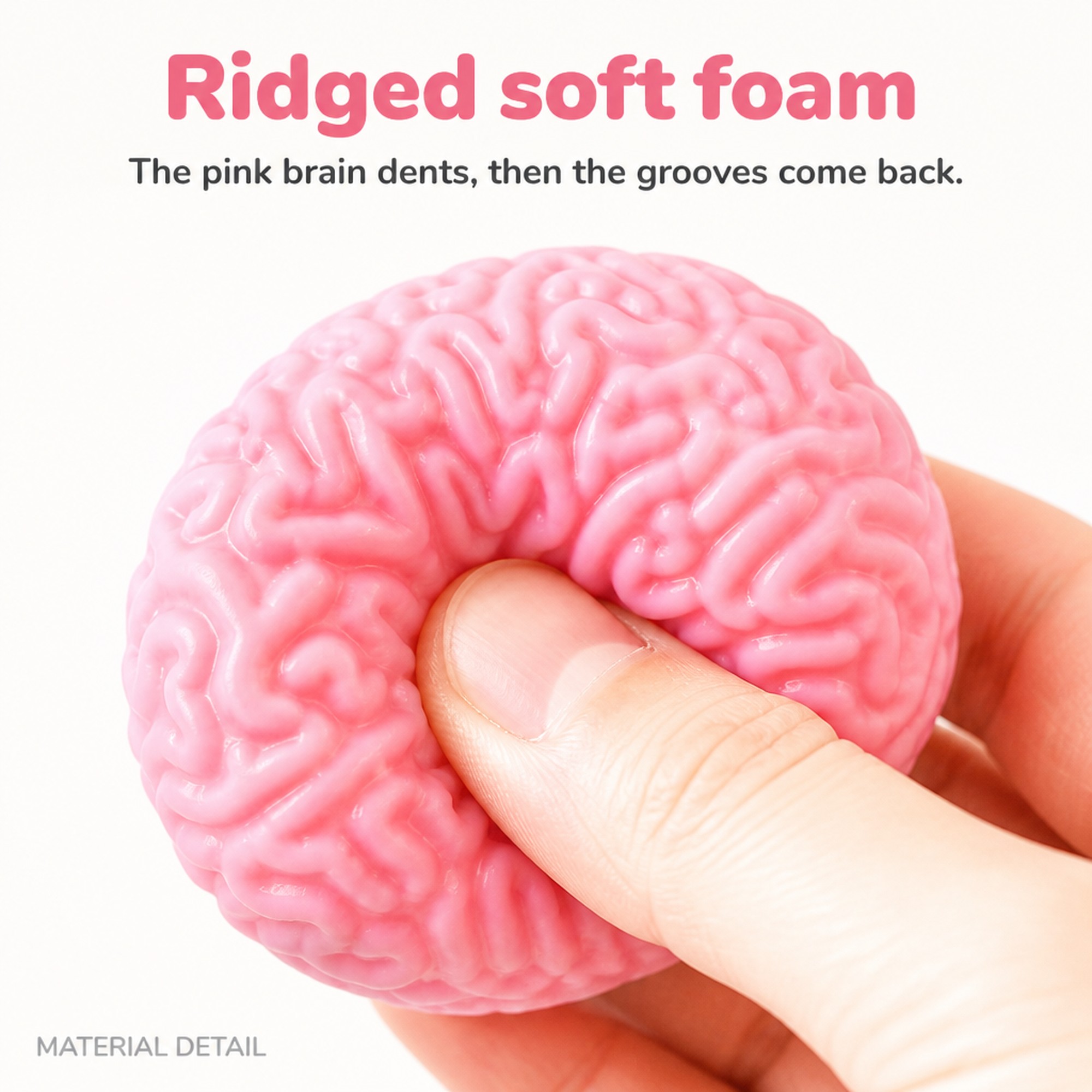Pink Brain foam squeeze