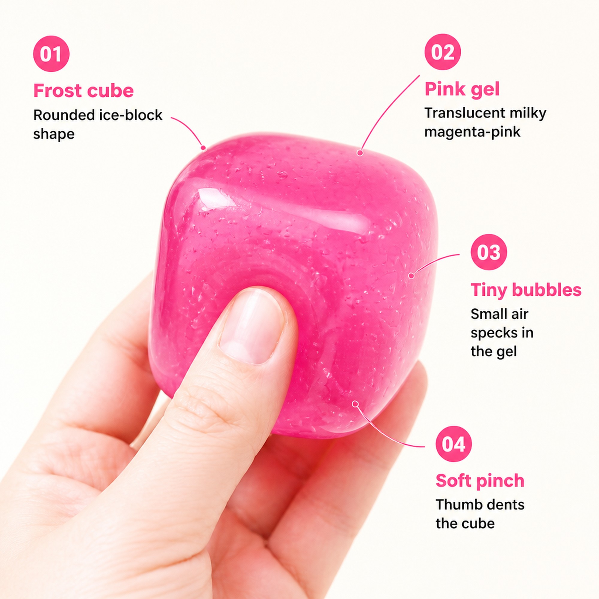 Pink Frost Cube features