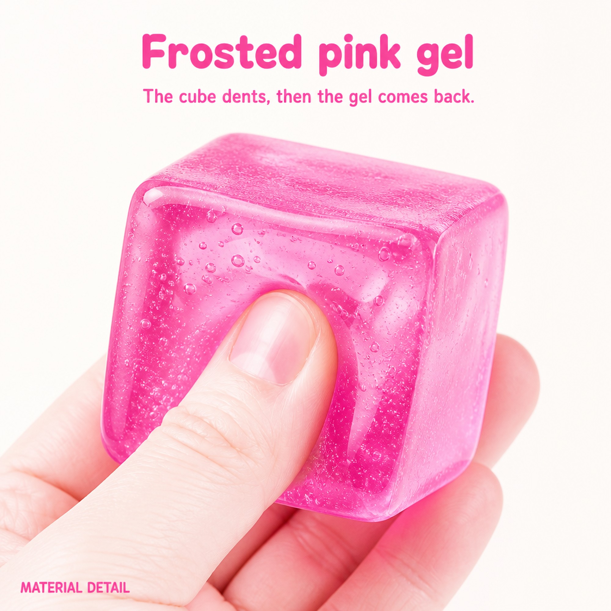 Pink Frost Cube gel squeeze