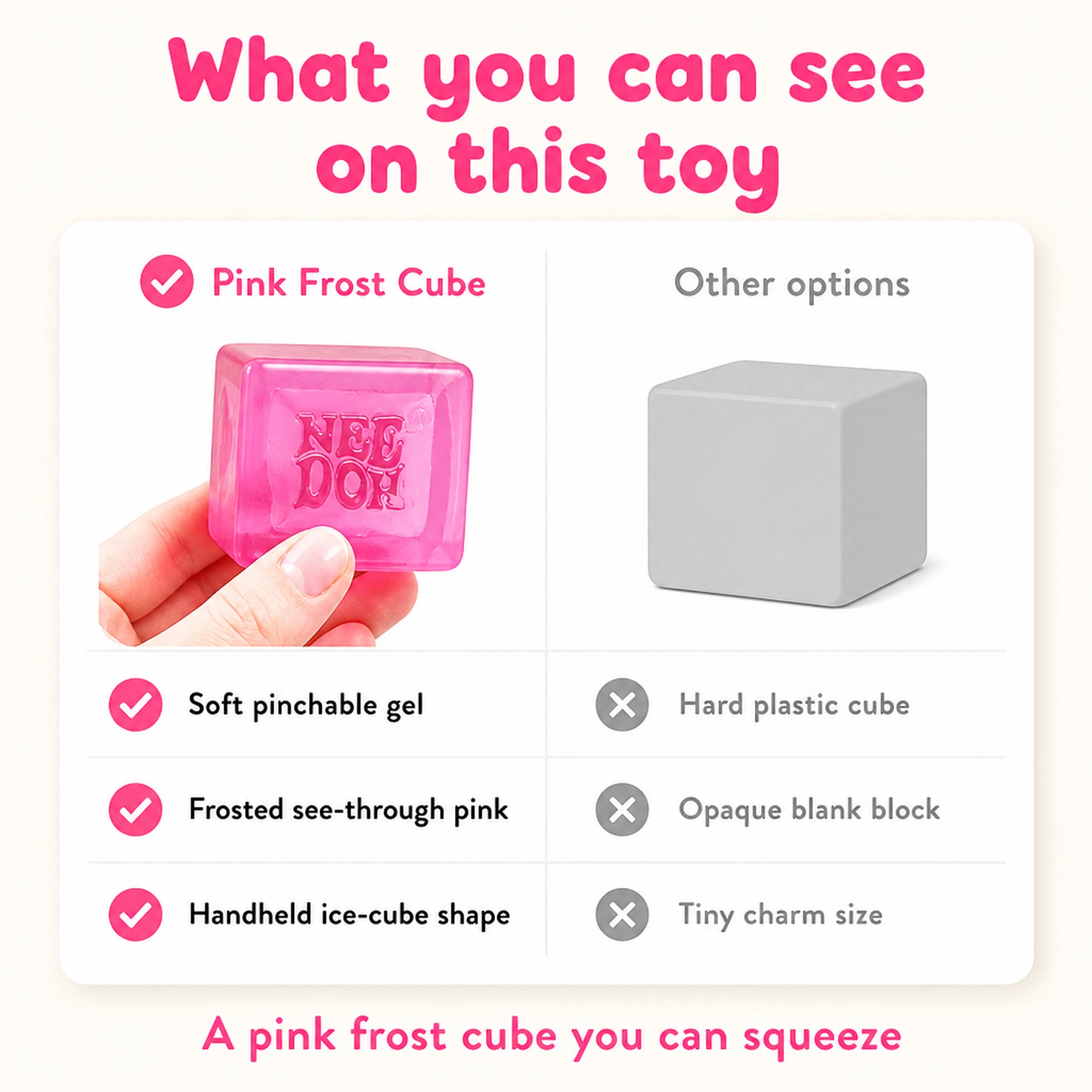 Pink Frost Cube compared with other options