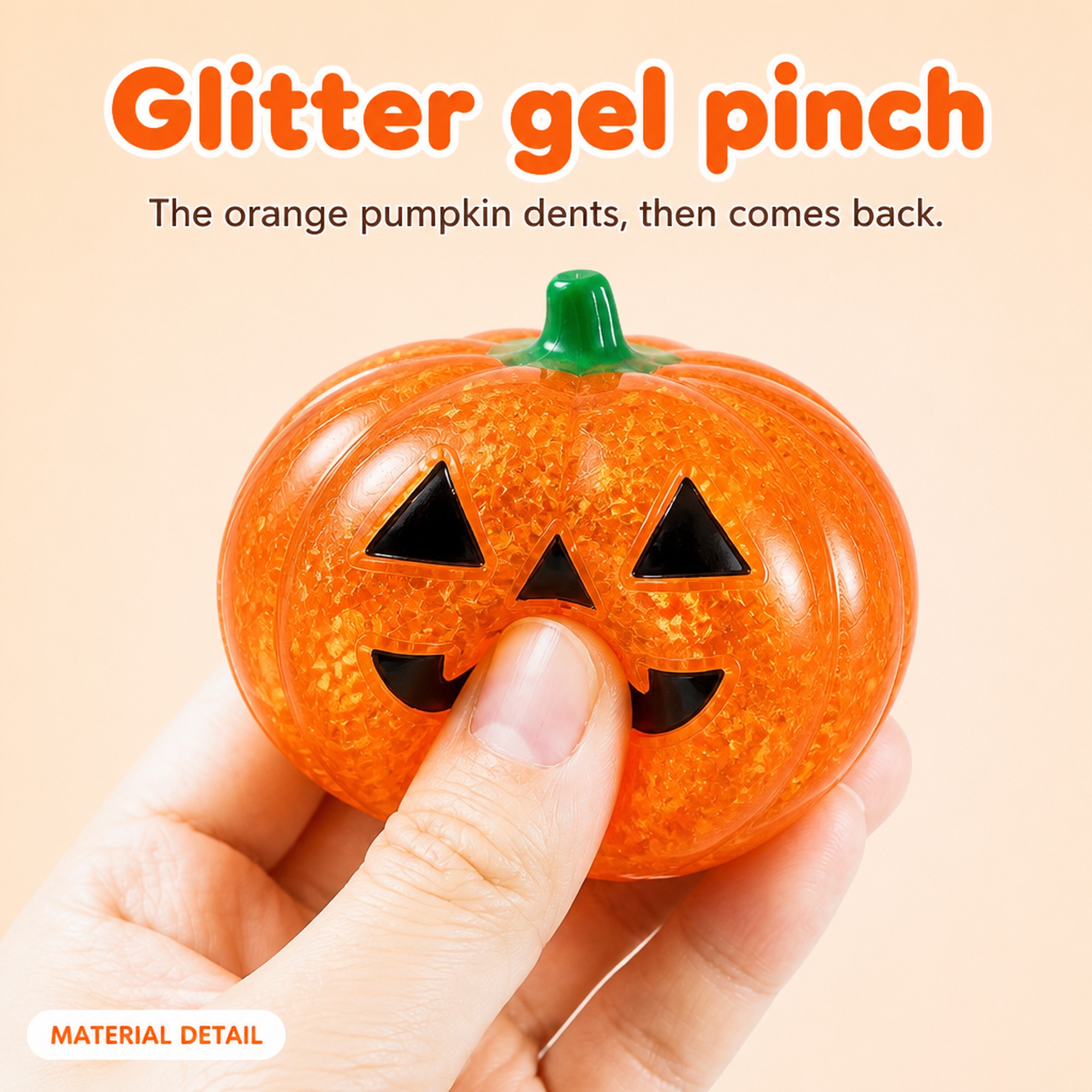Jack Pumpkin glitter gel squeeze