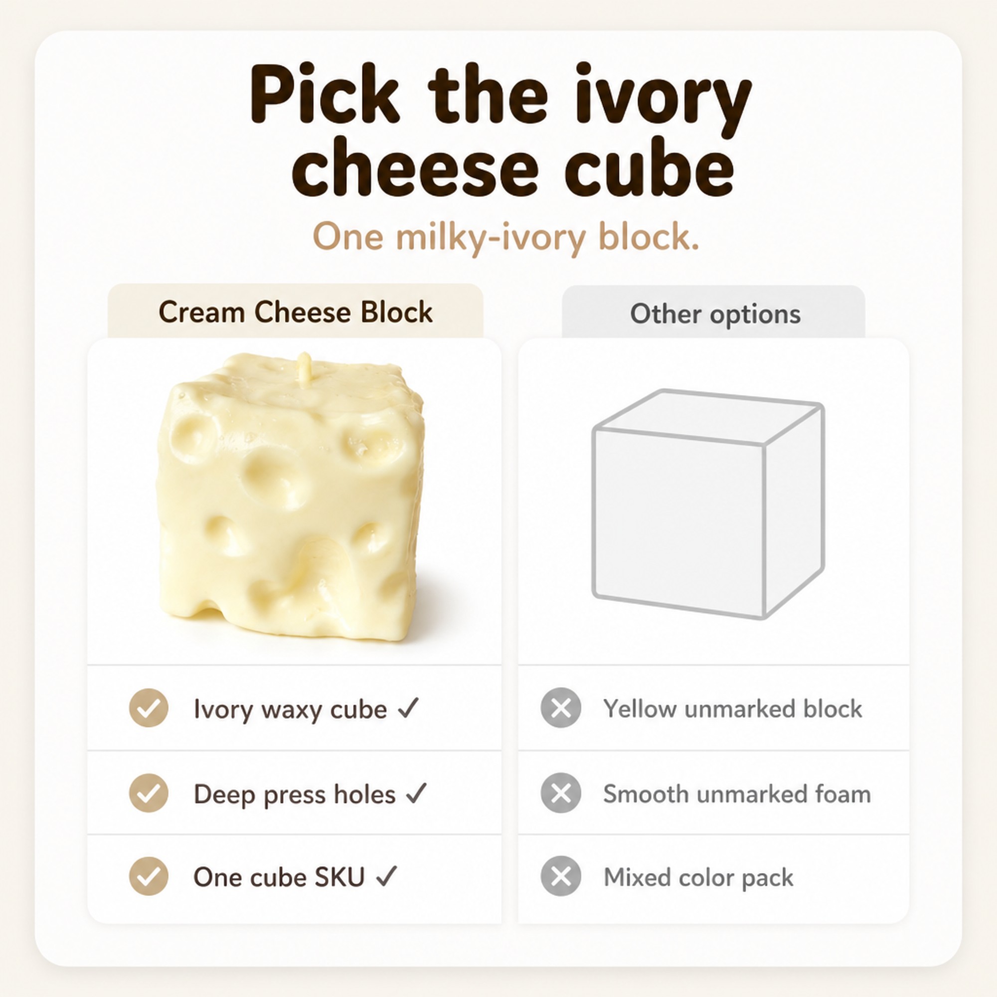Cream Cheese Block compared with other options
