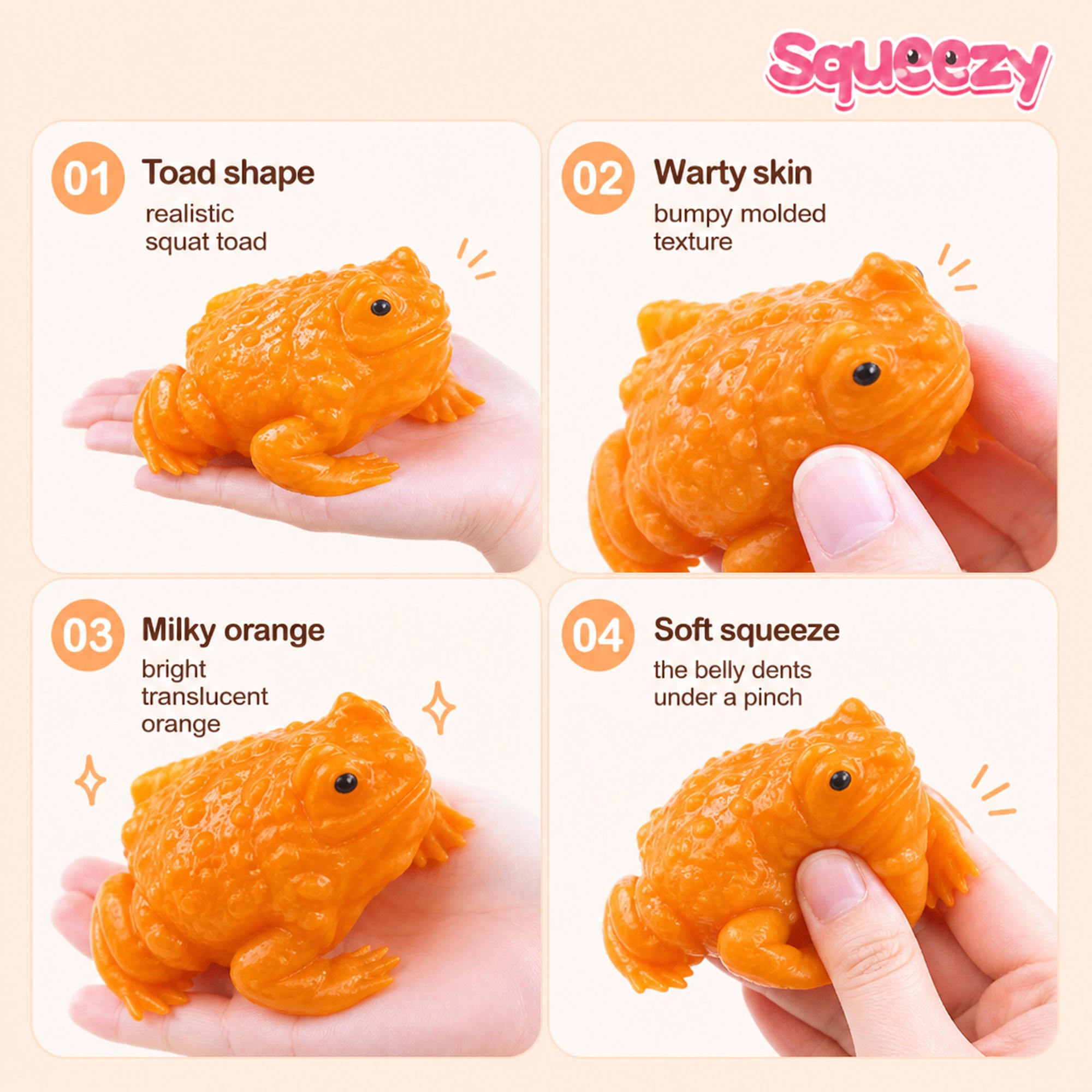 Orange Toad features