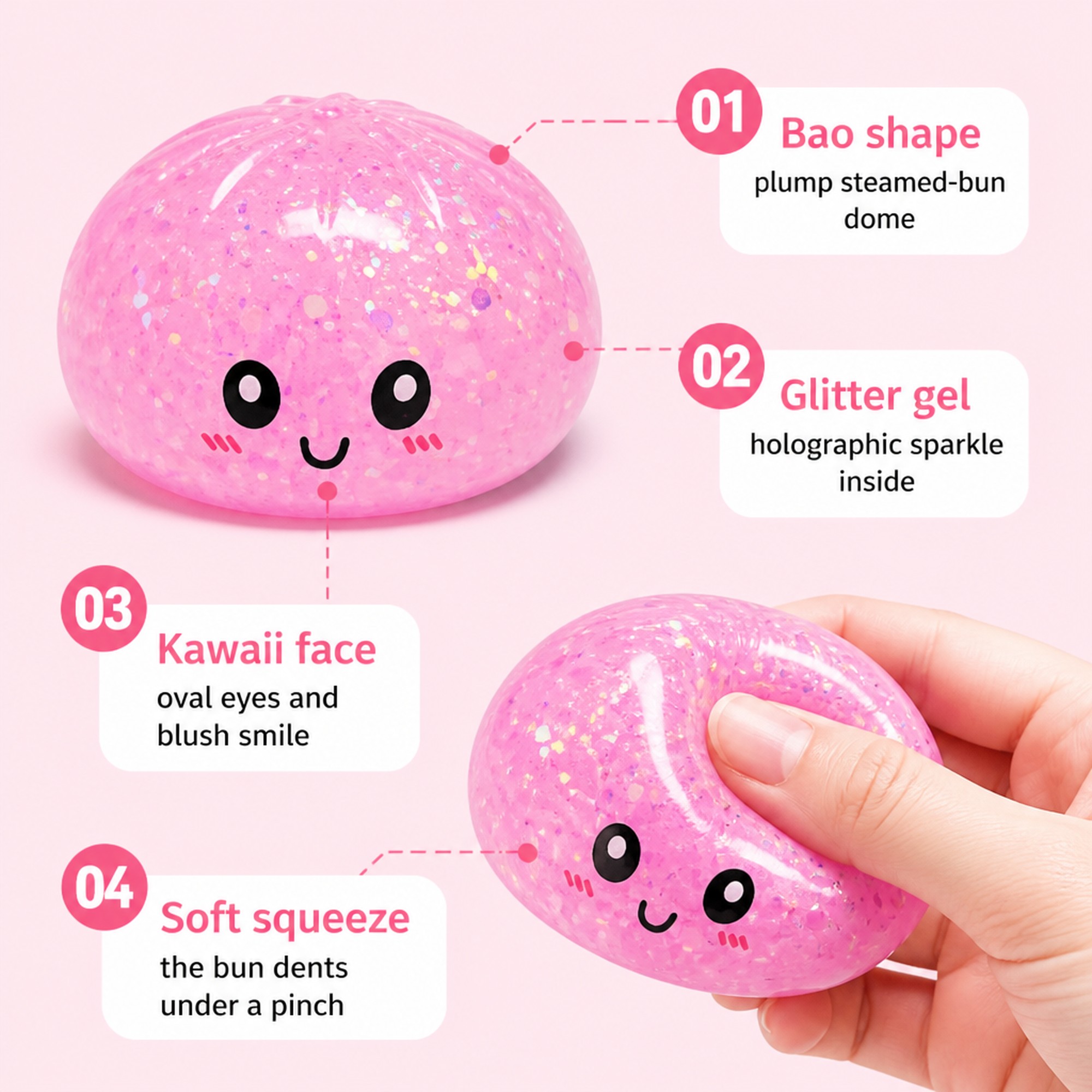 Pink Bao features