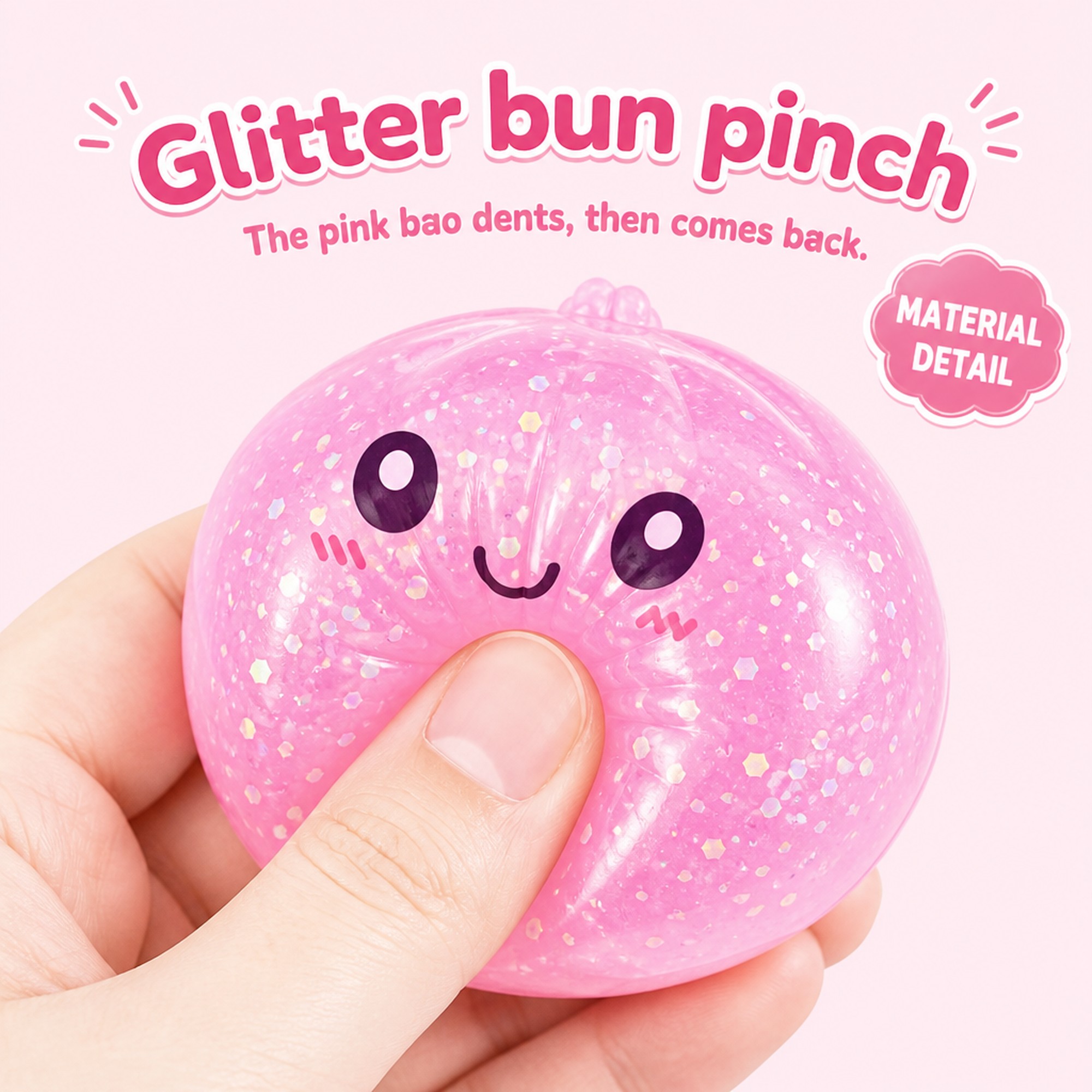 Pink Bao glitter gel squeeze