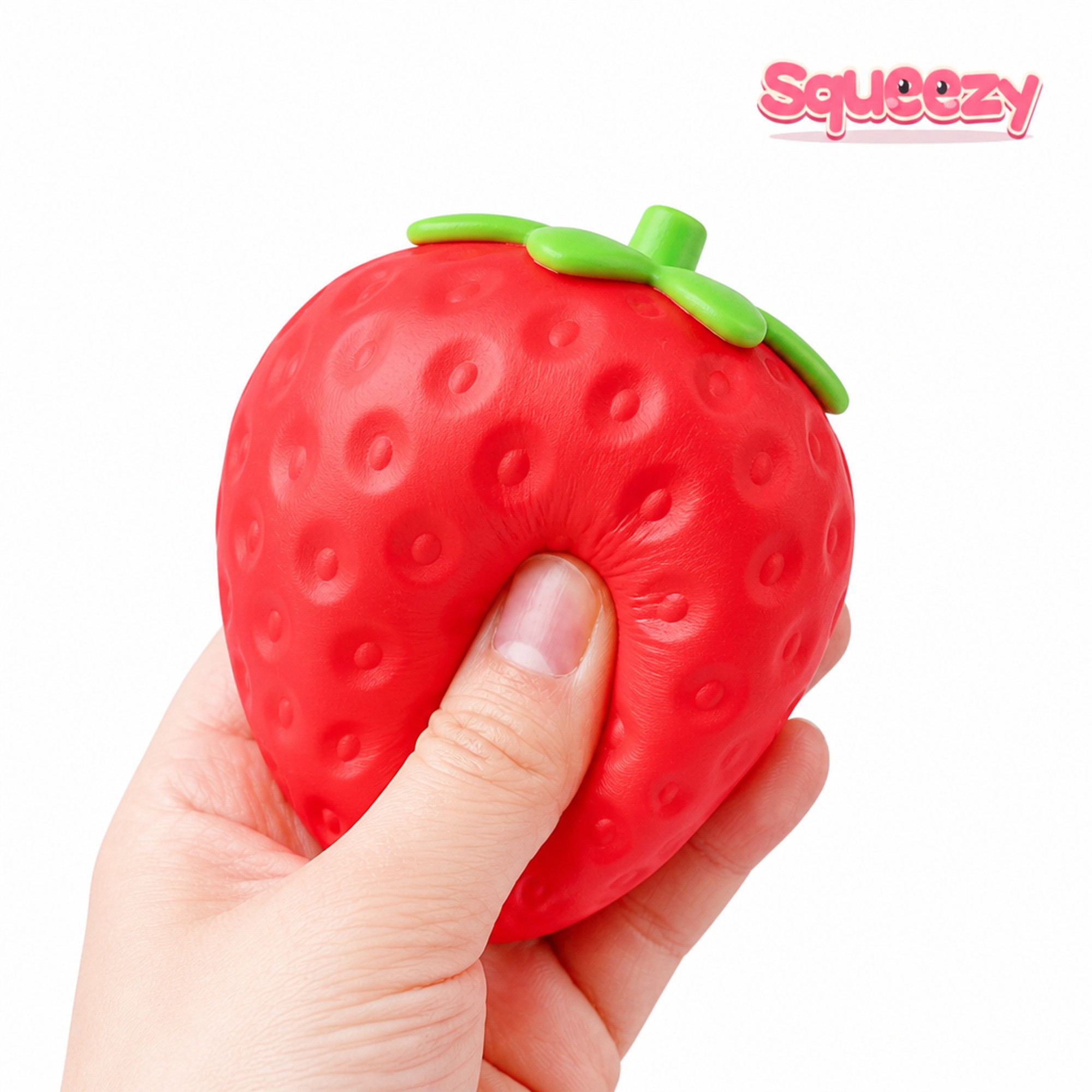 Jumbo Strawberry being squeezed