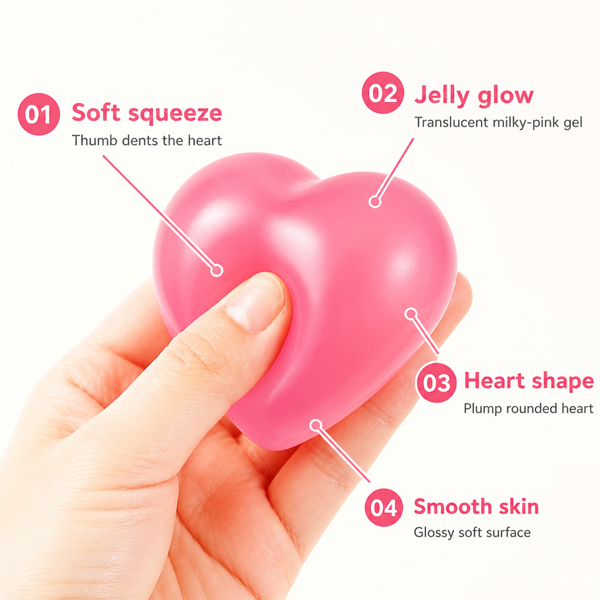 Pink Gel Heart features
