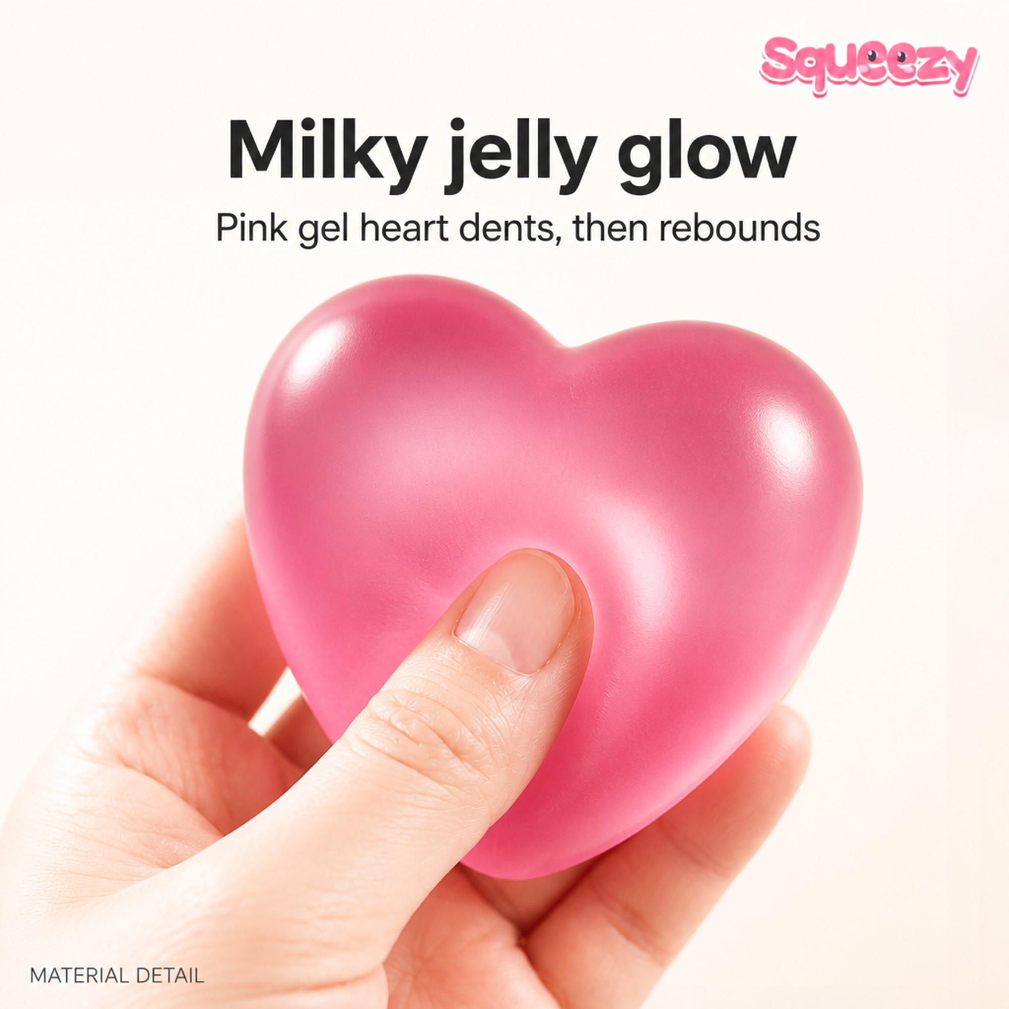 Pink Gel Heart jelly squeeze
