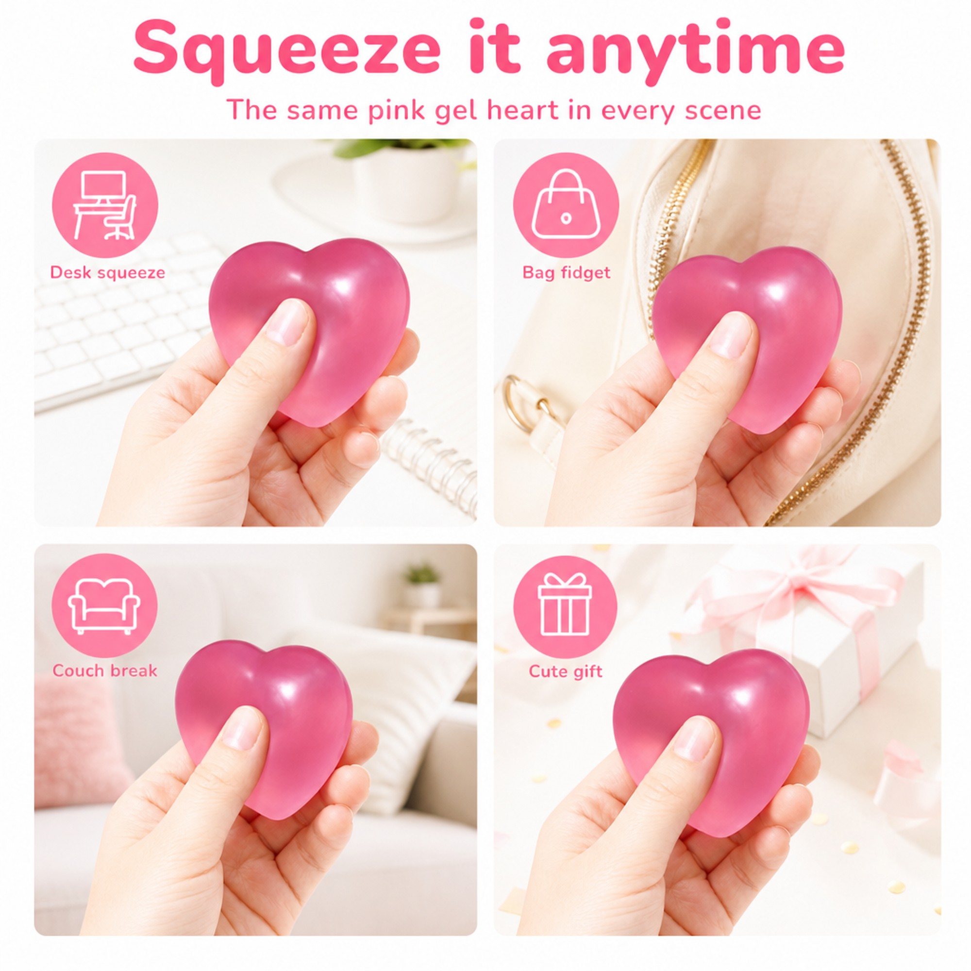 Pink Gel Heart use occasions