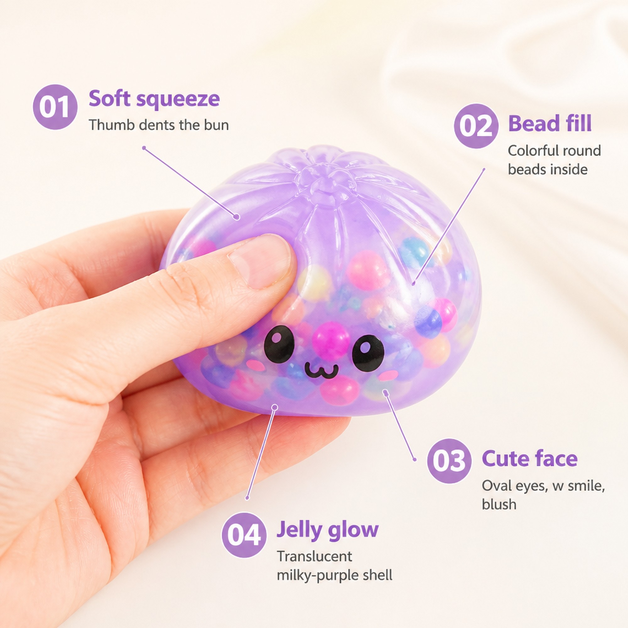 Purple Bead Bao features