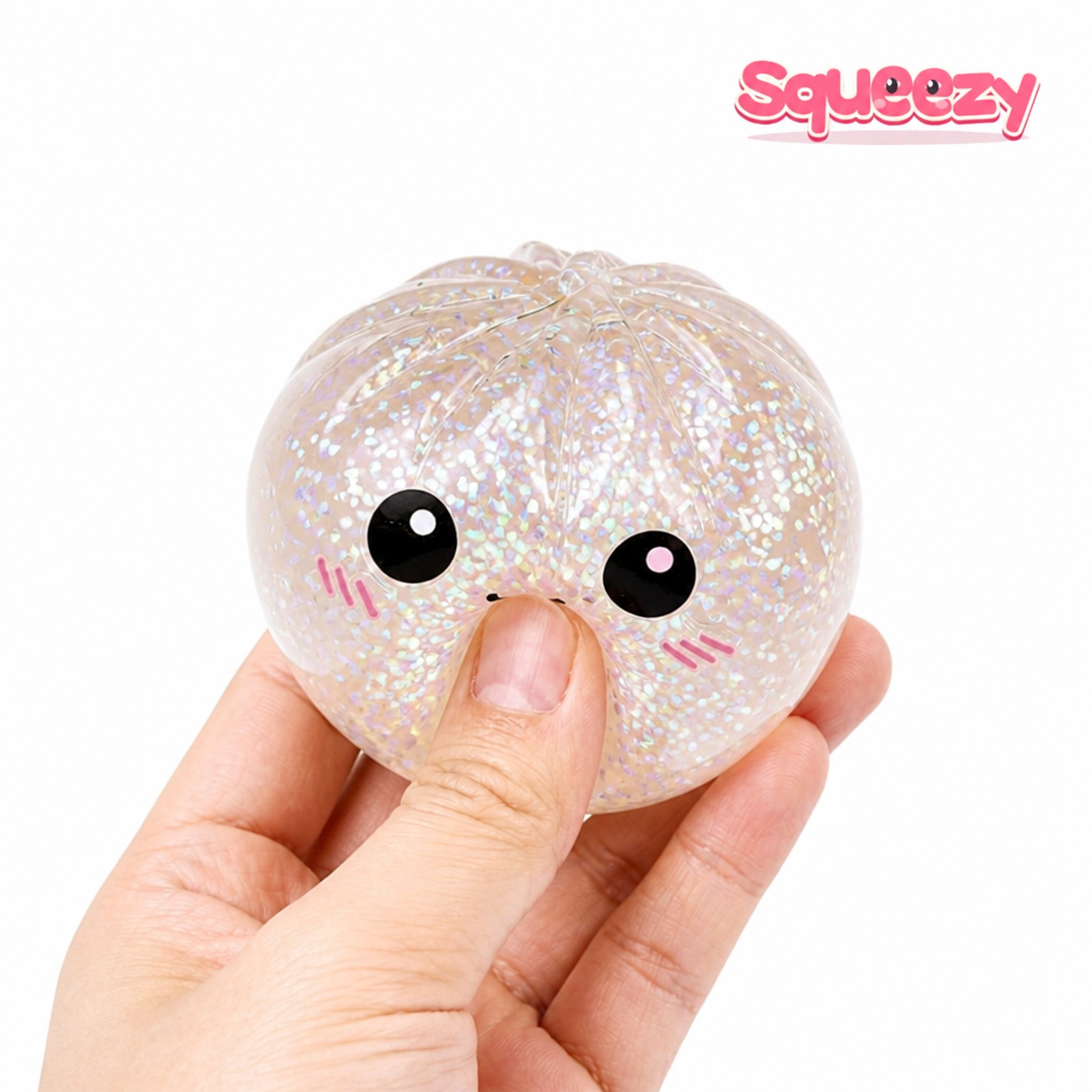 Sparkle Bao being squeezed