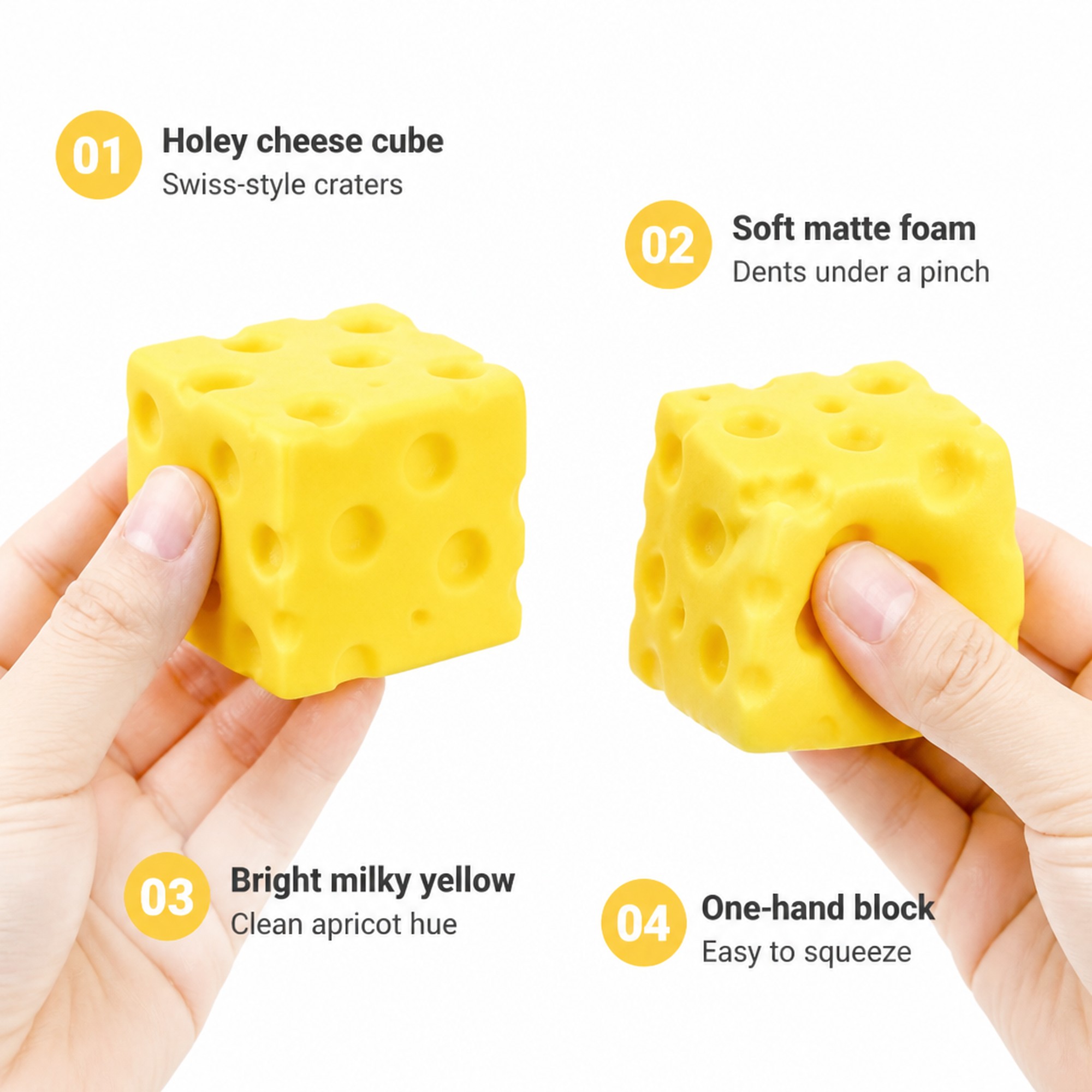 Cheese Cube features