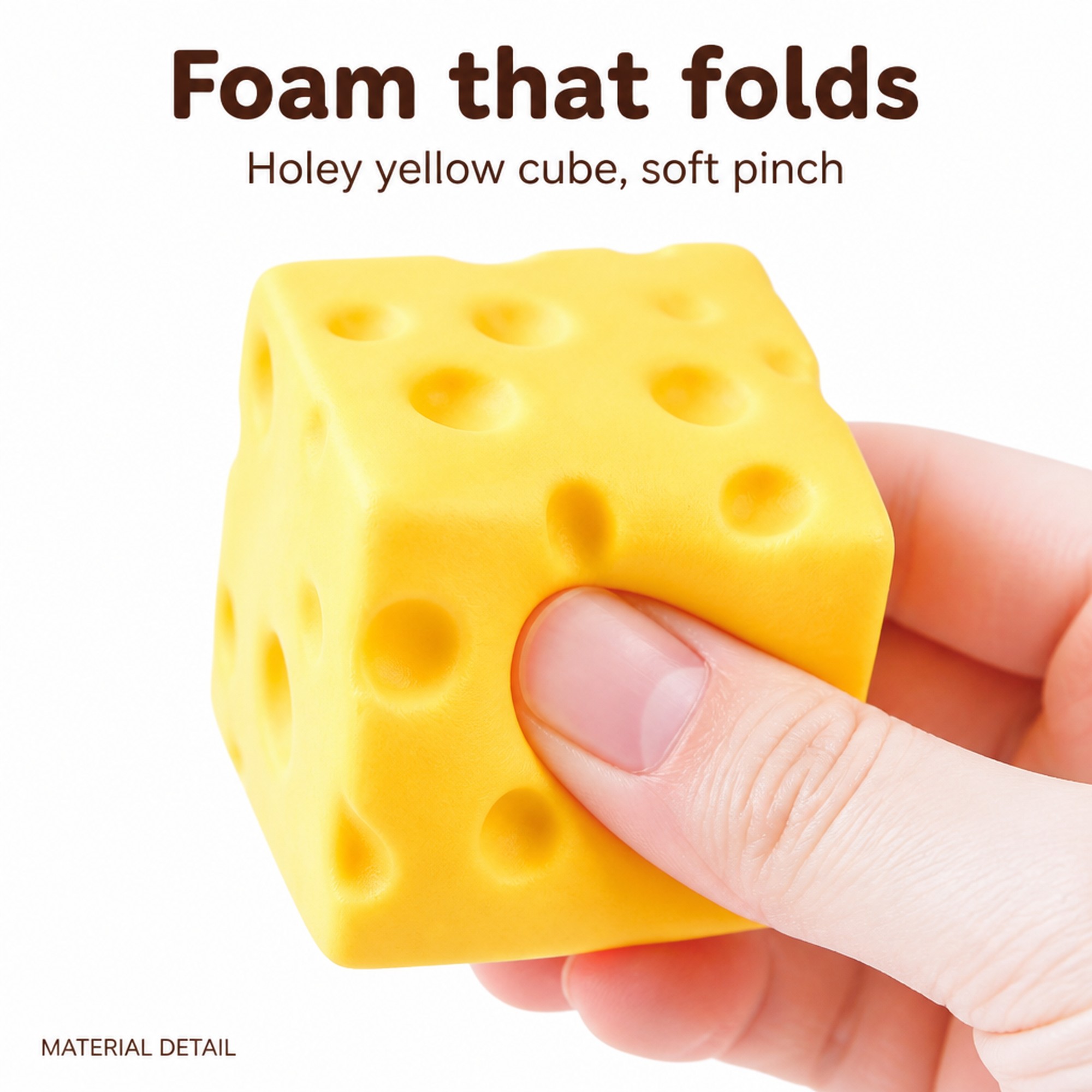 Cheese Cube foam squeeze