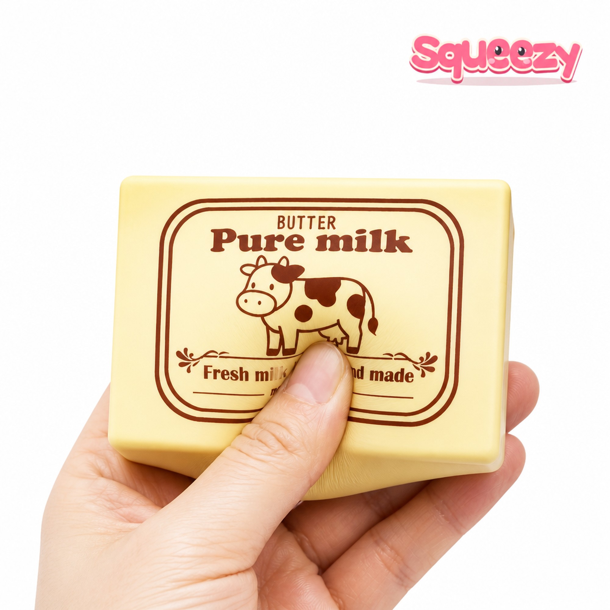 Pure Milk Butter being squeezed