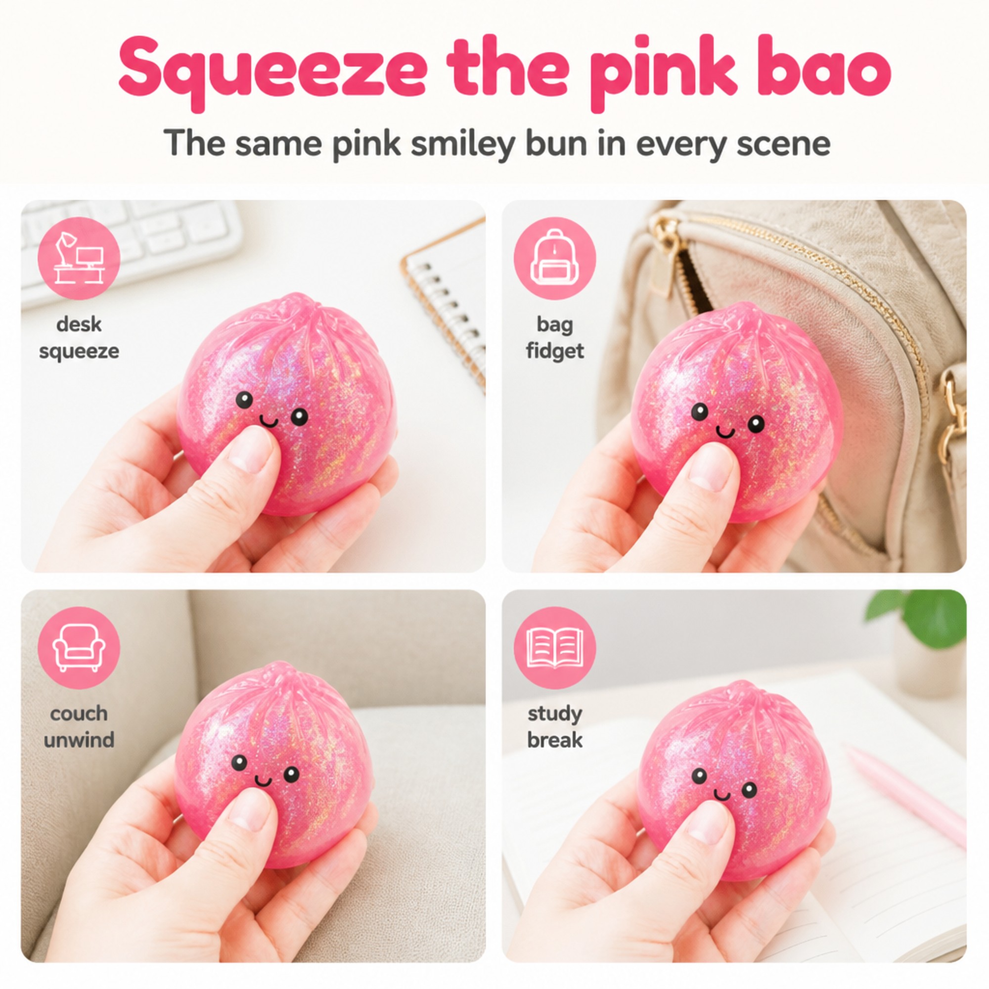 Pink Smiley Bao use occasions