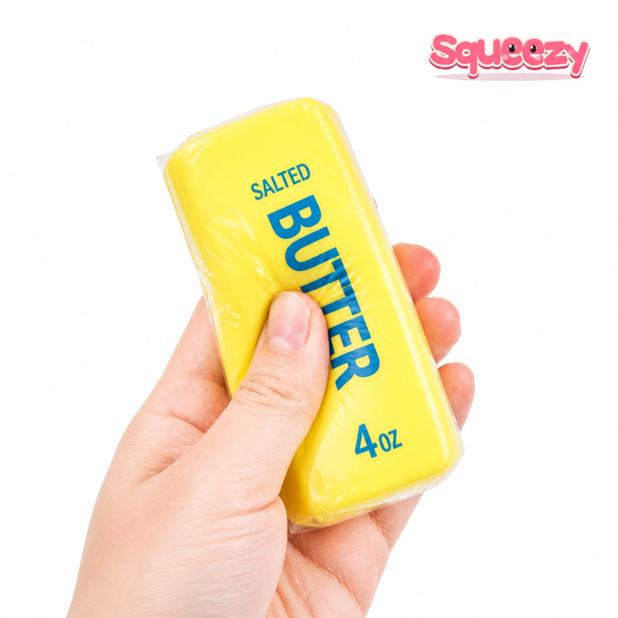 Yellow Butter Stick being squeezed