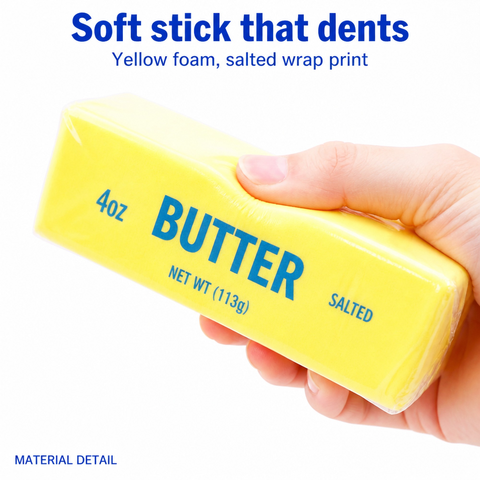 Yellow Butter Stick foam squeeze