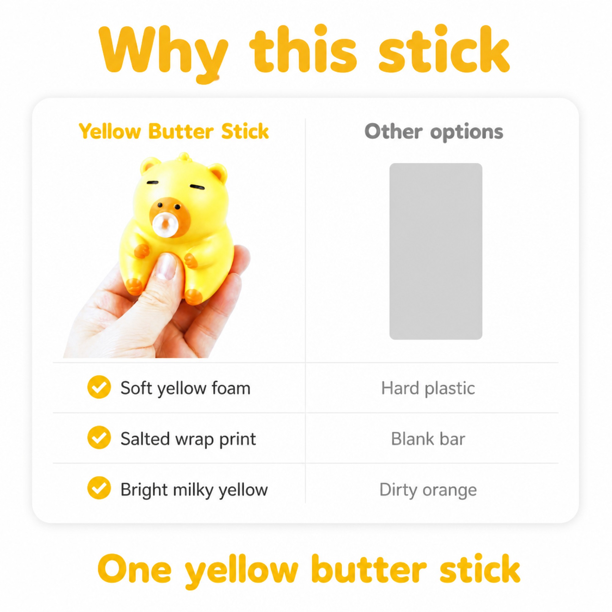Yellow Butter Stick compared with other options