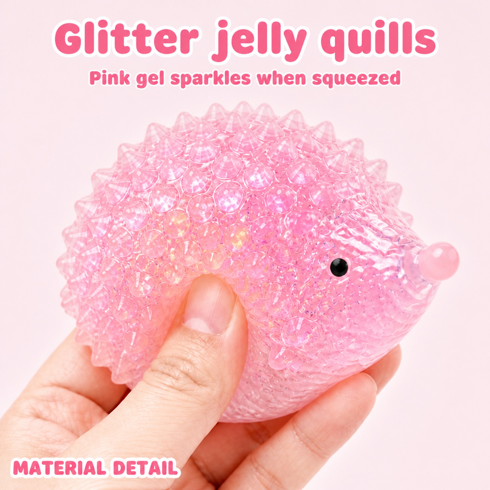 Pink Hedgehog glitter gel