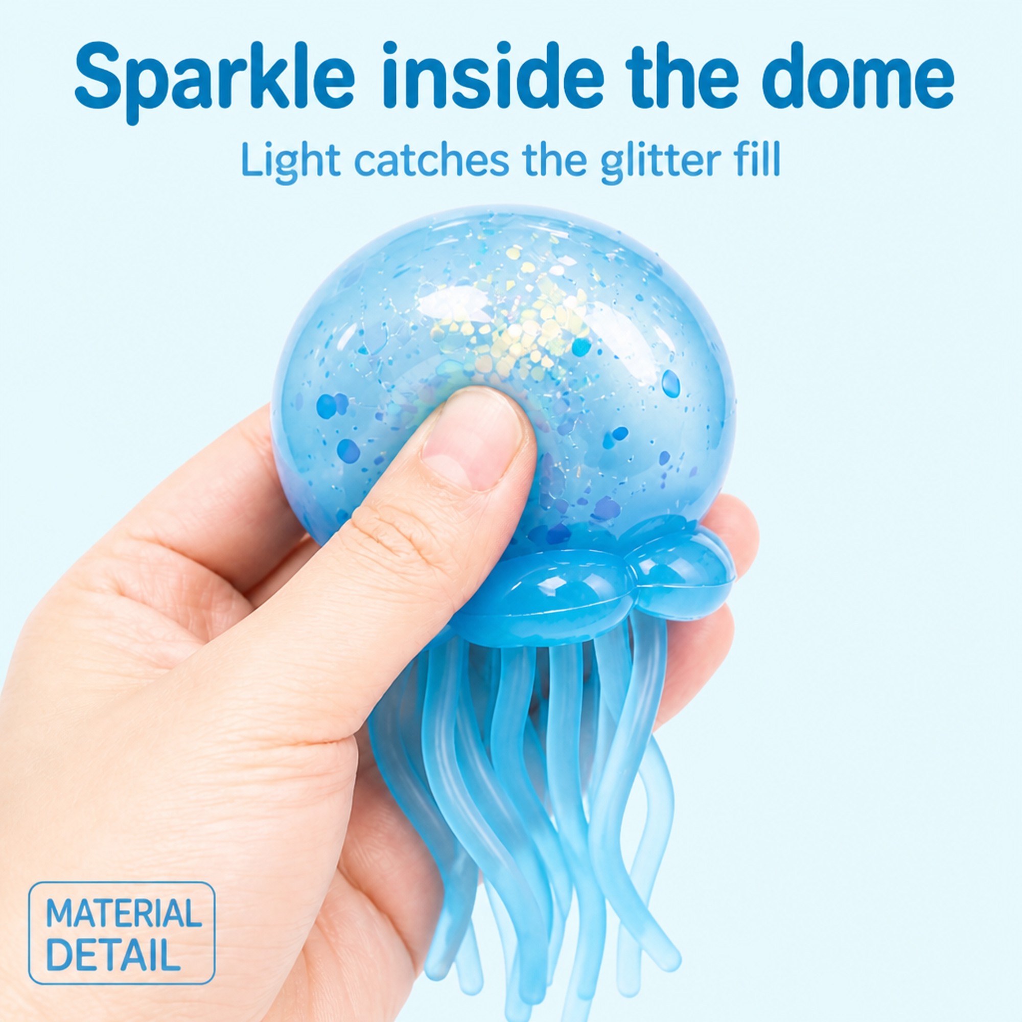 Pearl Jellyfish glitter dome