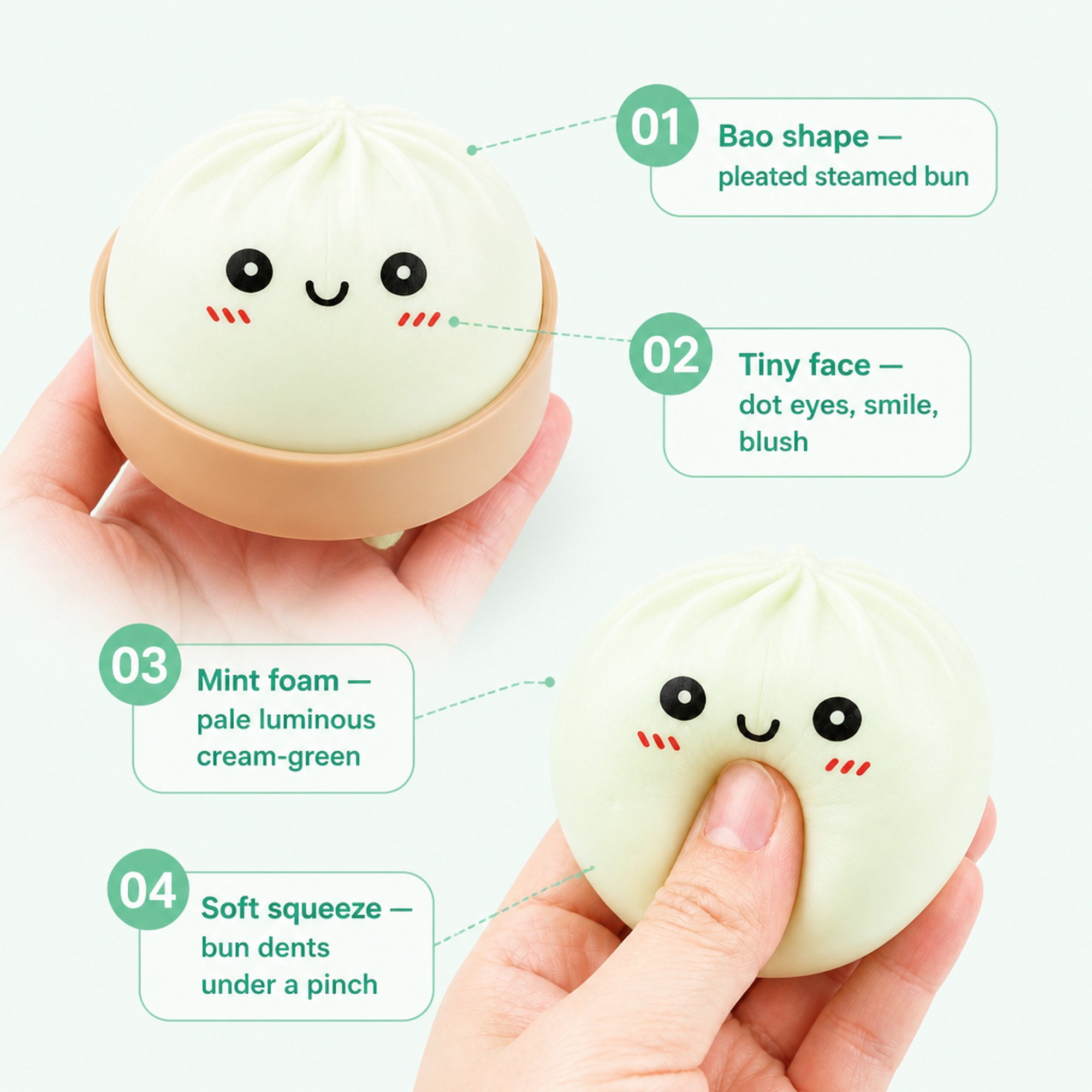 Mint Glow Bao features