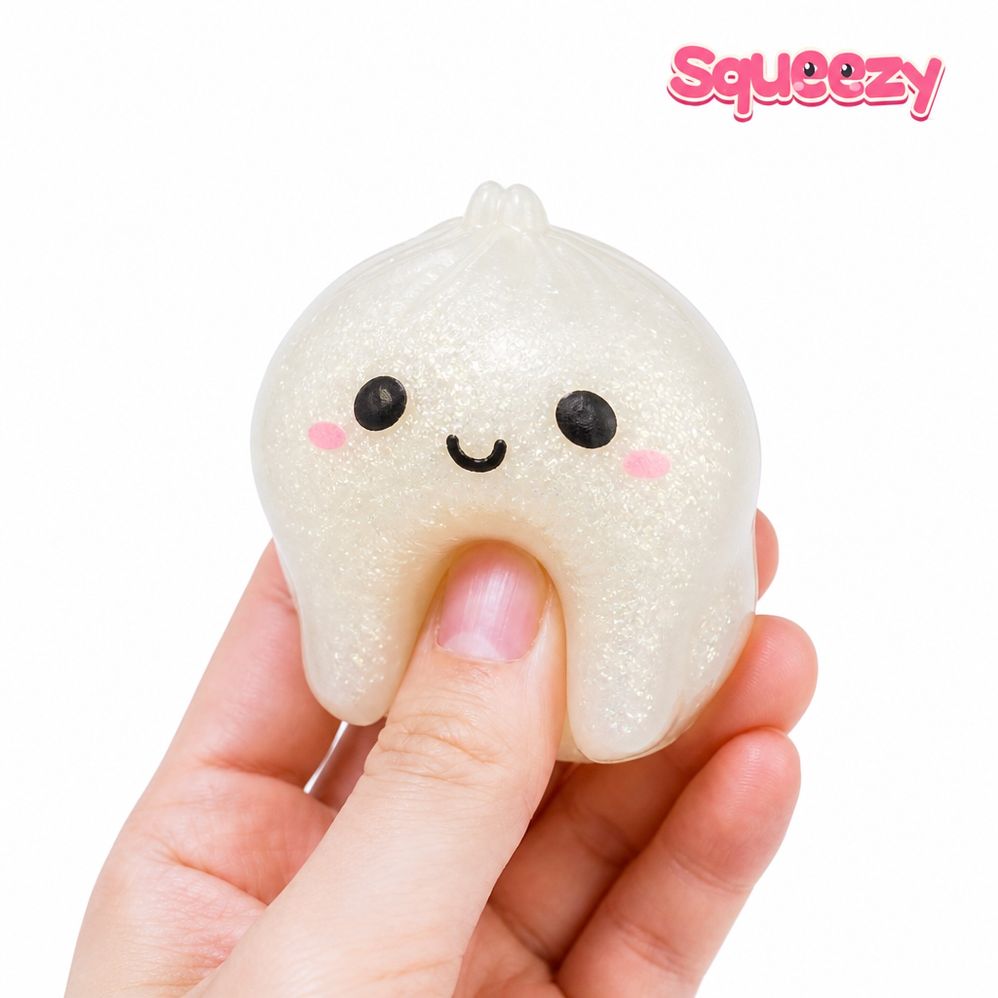 Pearl Ghost Bao being squeezed